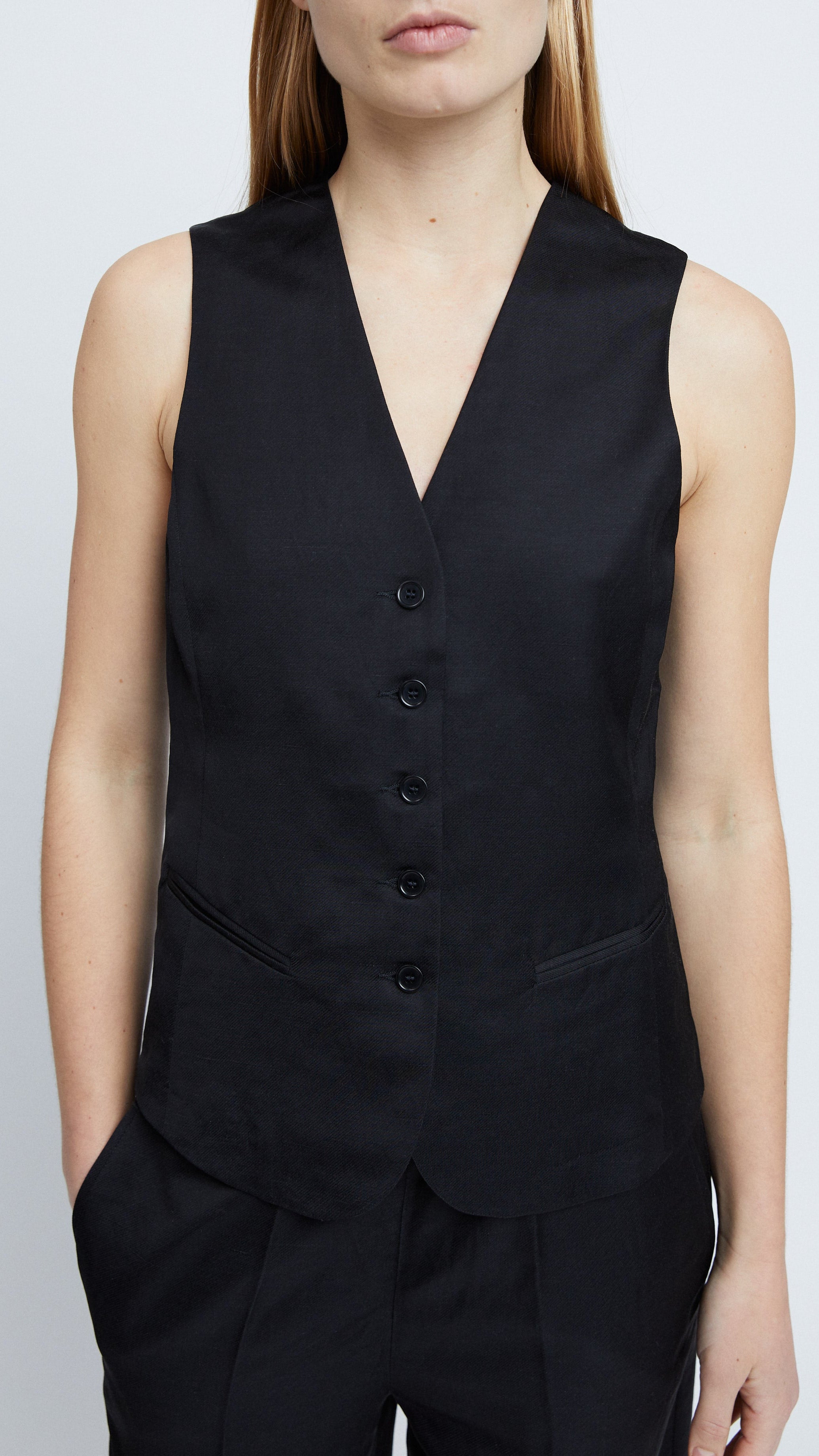 Dagmar waistcoat in Viscose linen