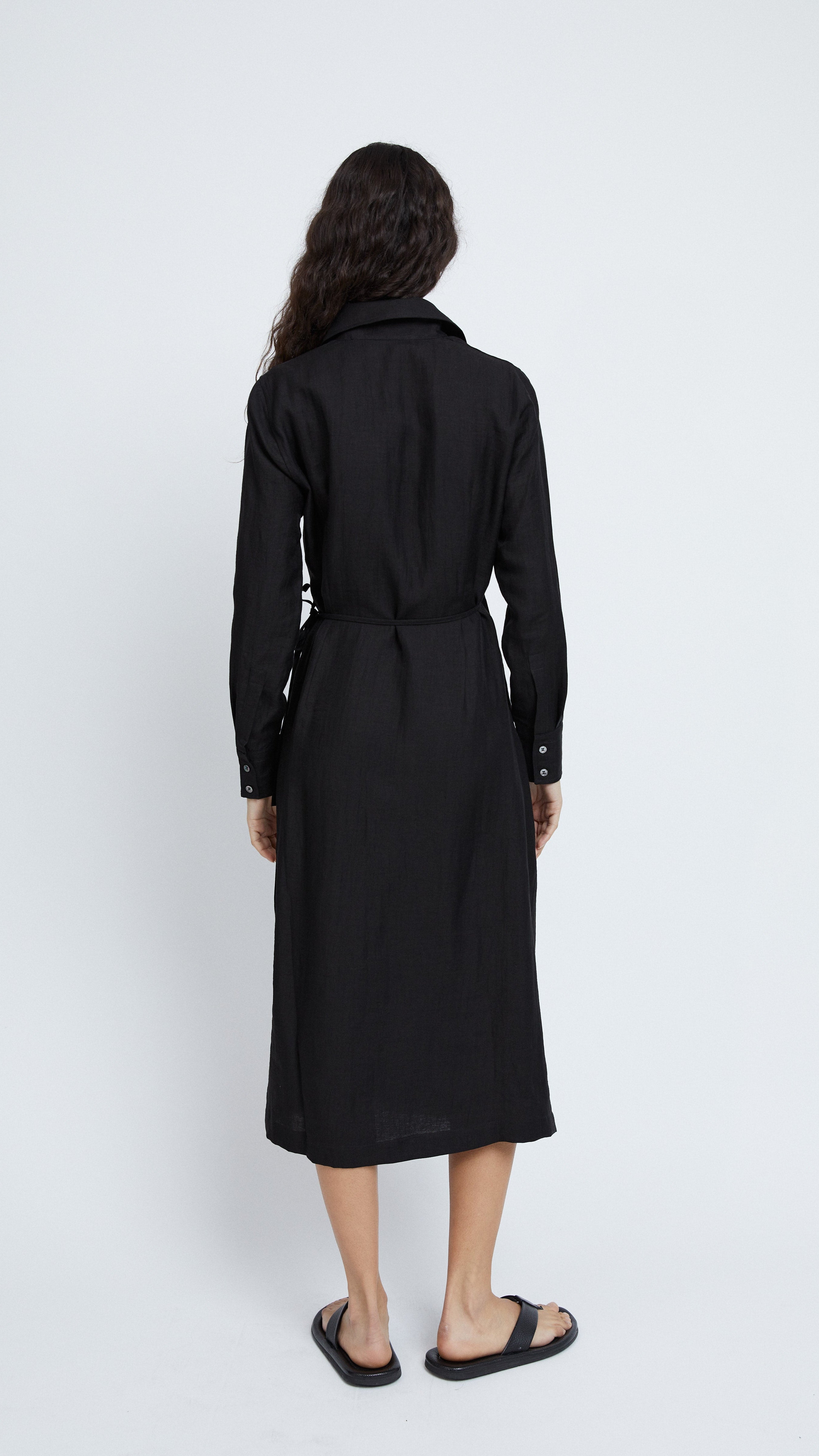 Norma Dress in Crashed Linen