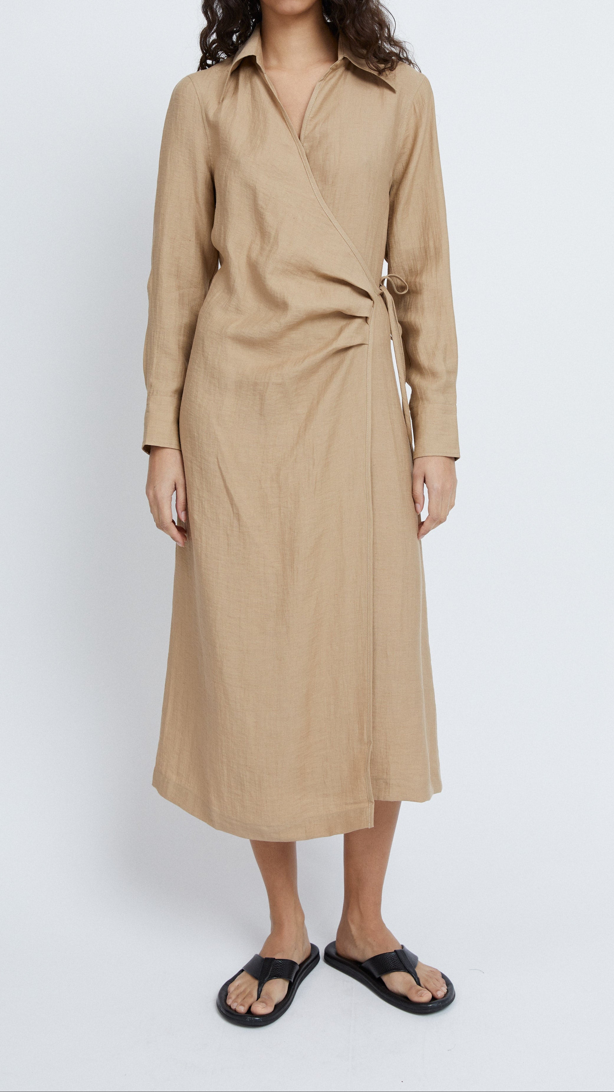 Norma Dress in Crashed Linen