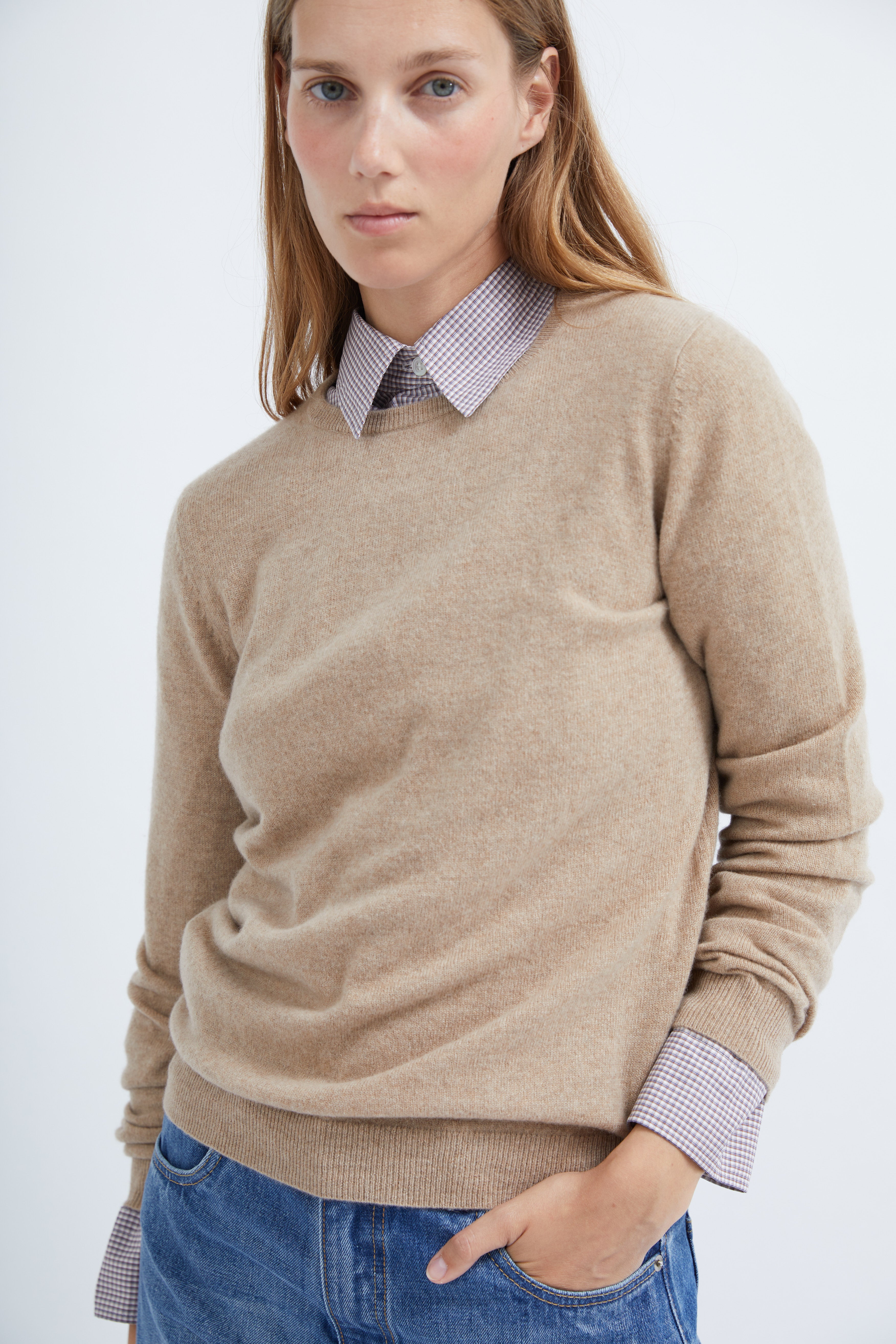 Gigi knit in camel Twill