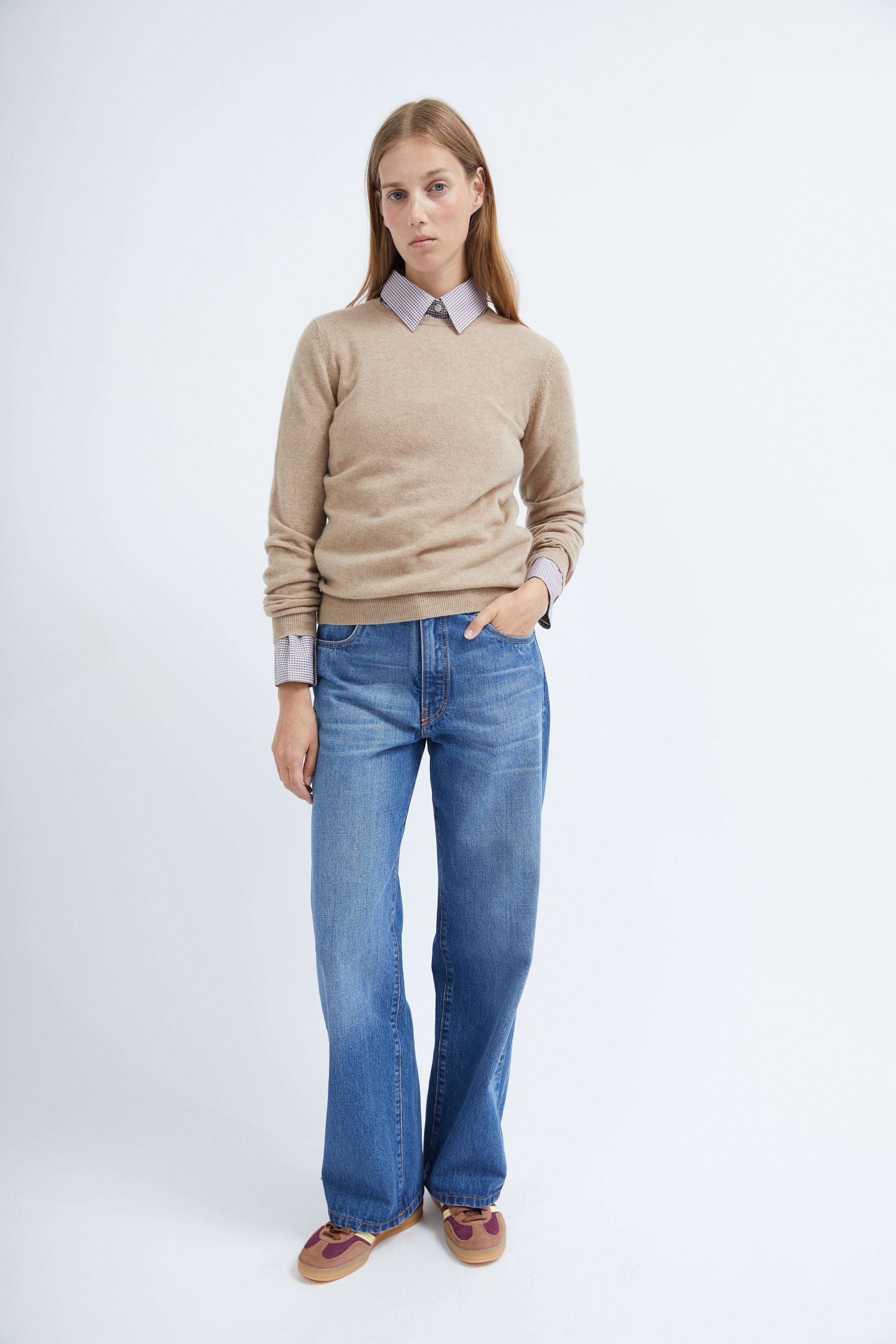 Gigi knit in camel Twill