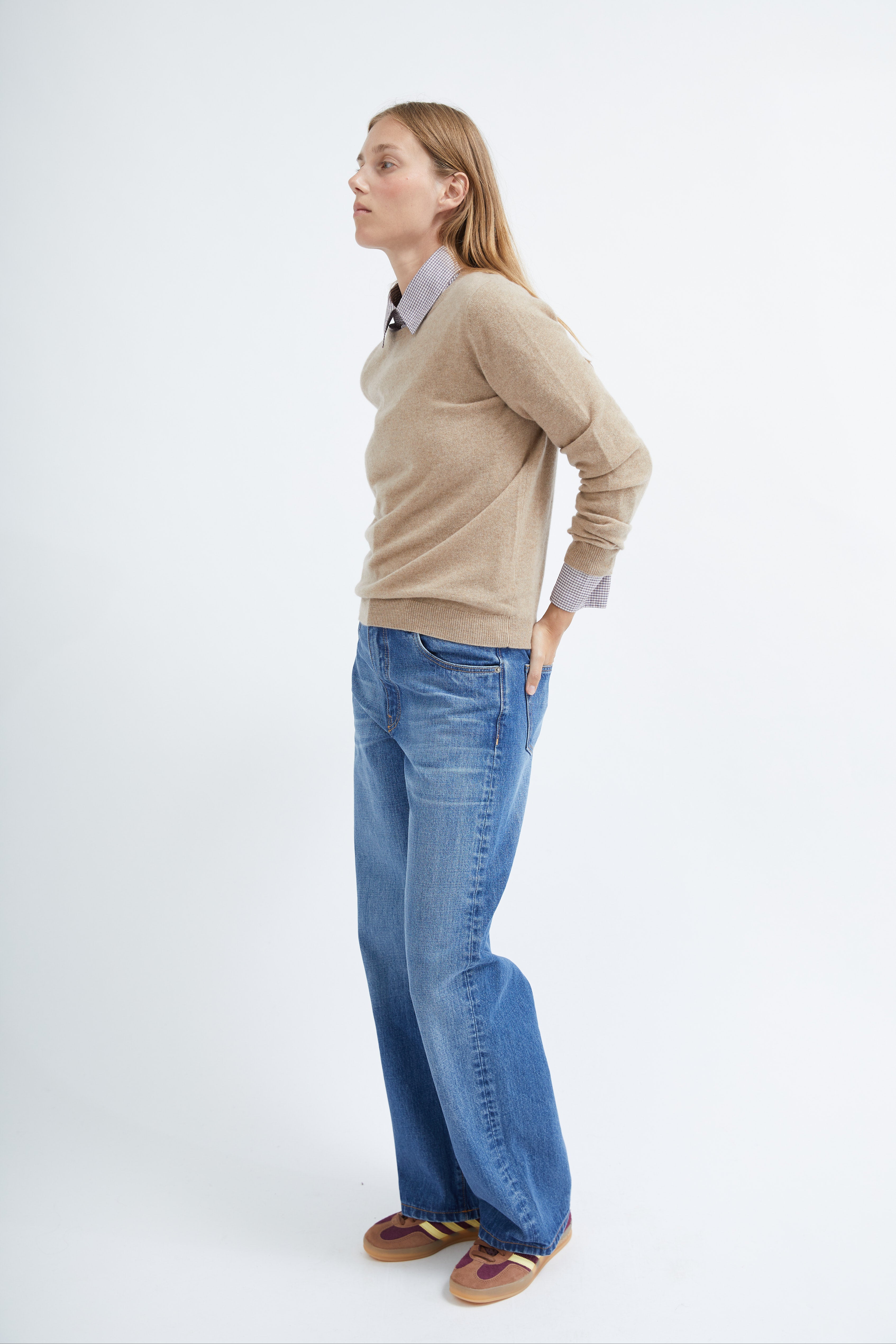 Gigi knit in camel Twill