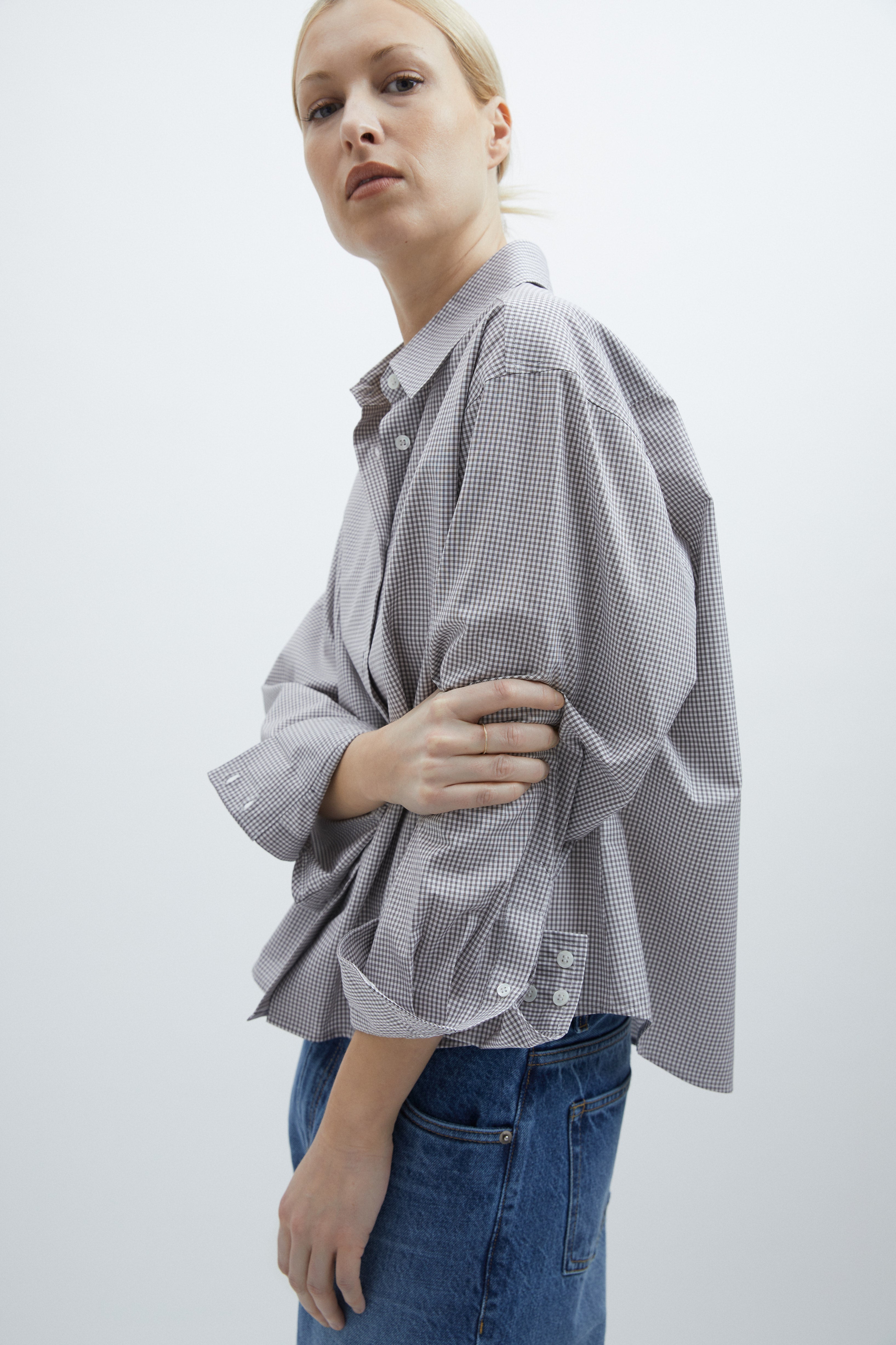 Selda Shirt in Brown check