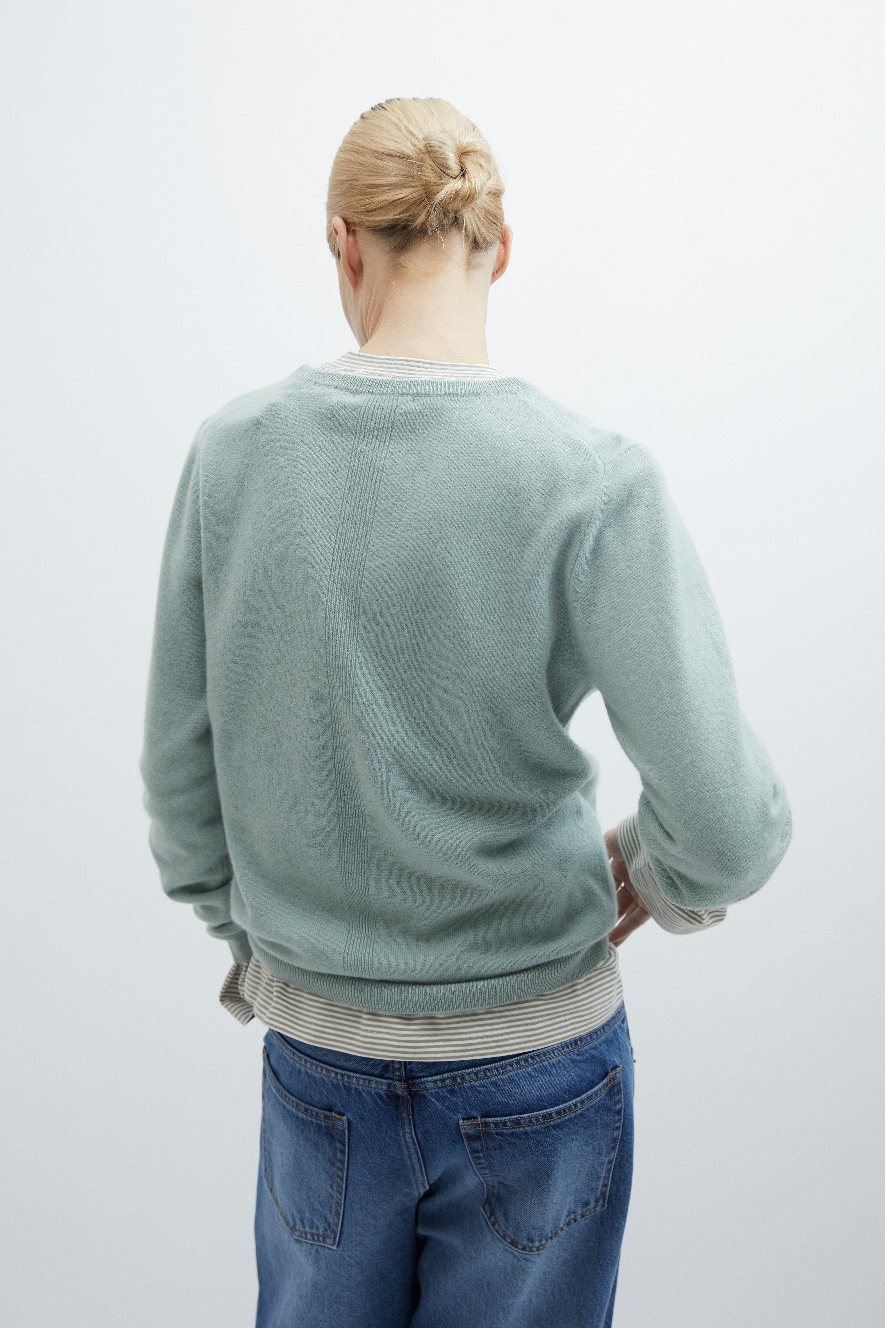 Lærke t-shirt in Green stripe cotton