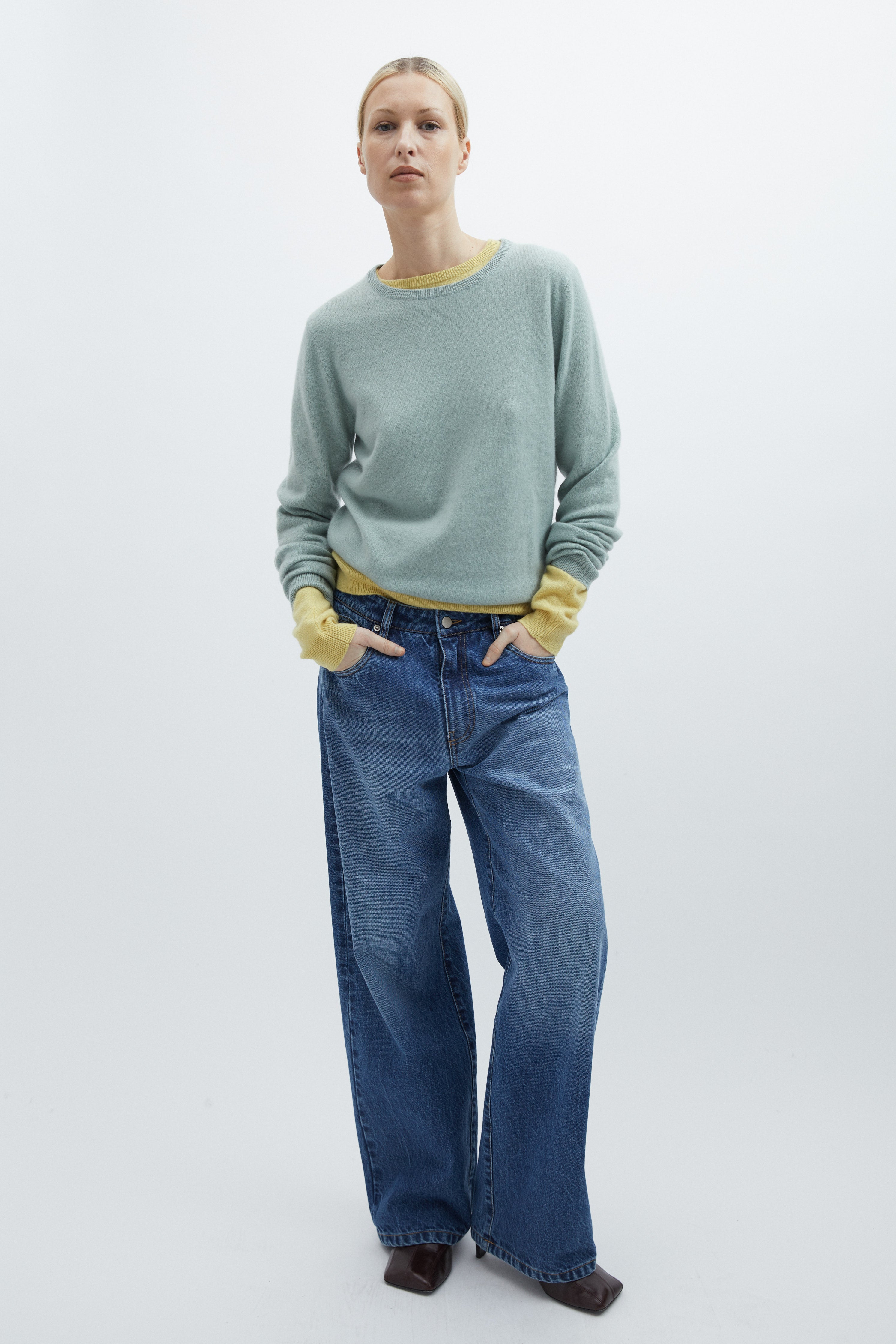 Gigi knit in Pistacchio cashmere