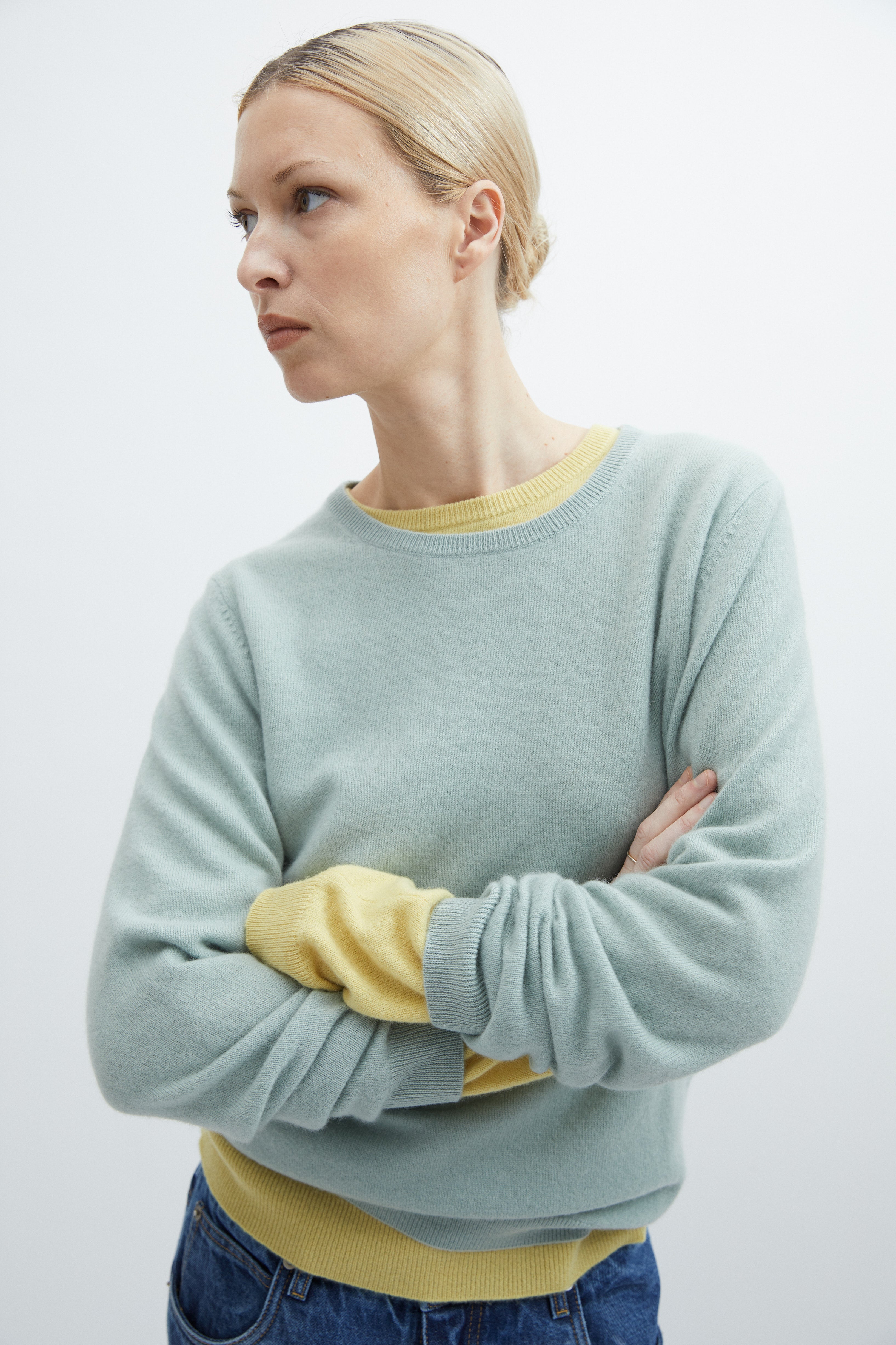 Gigi knit in Pistacchio cashmere