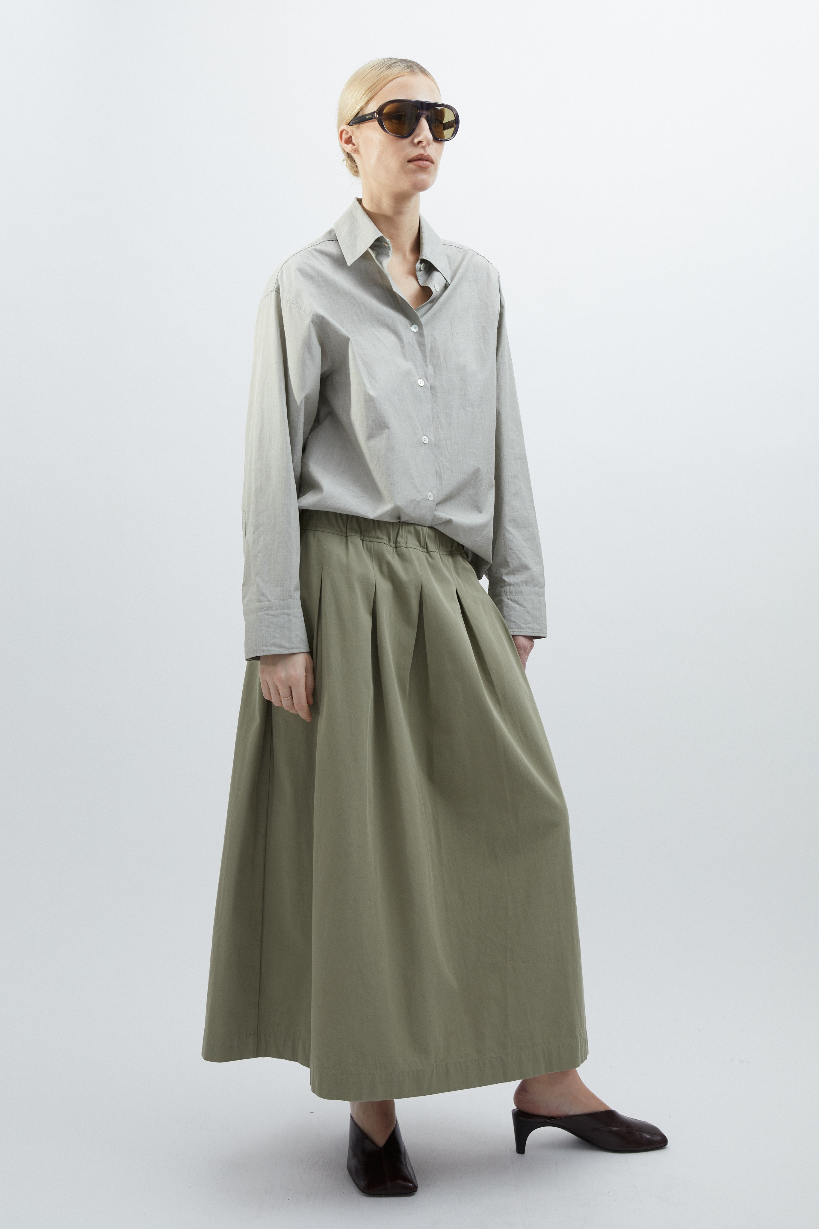 Viola skirt in Khaki cotton