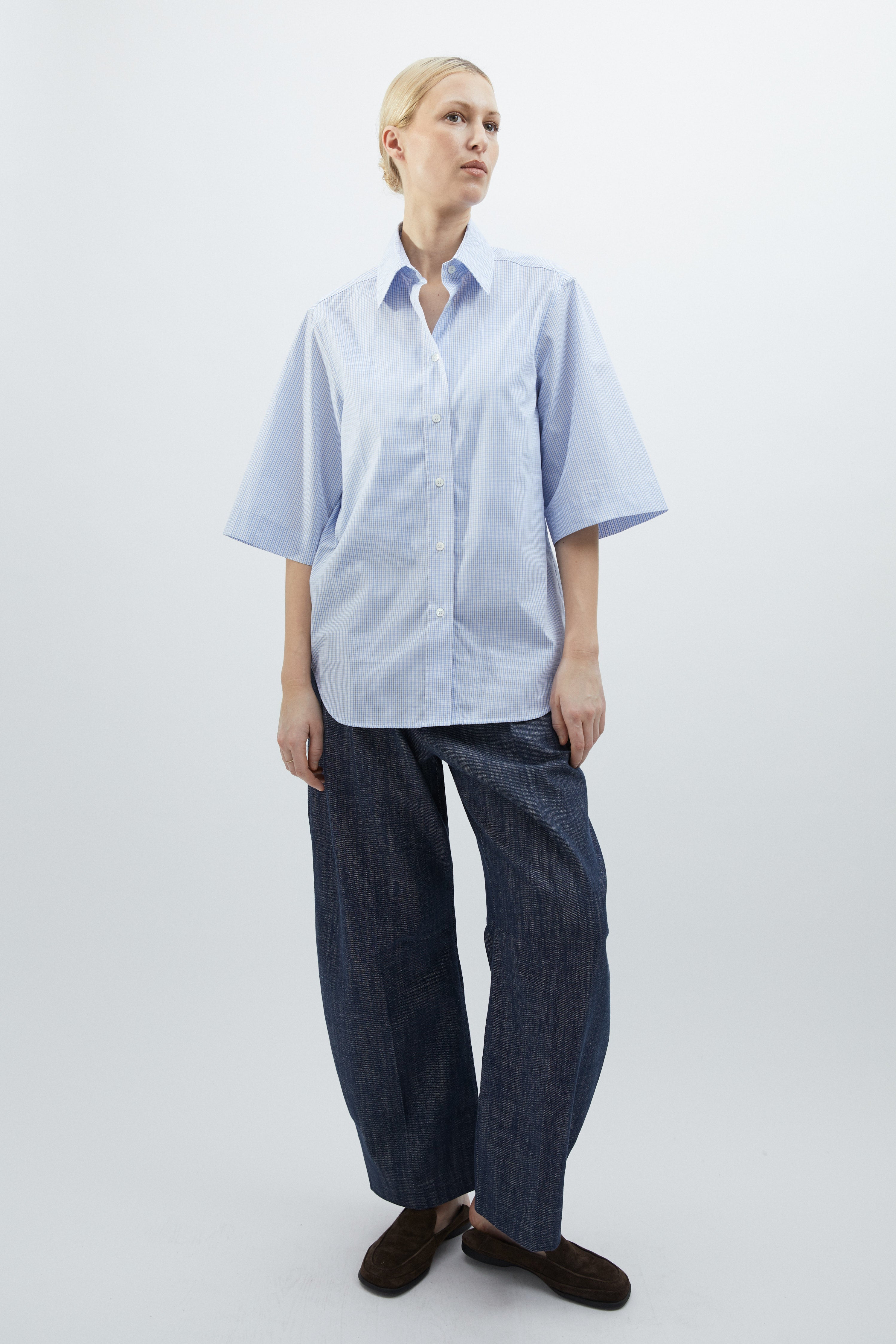 Emma shirt in Blue check