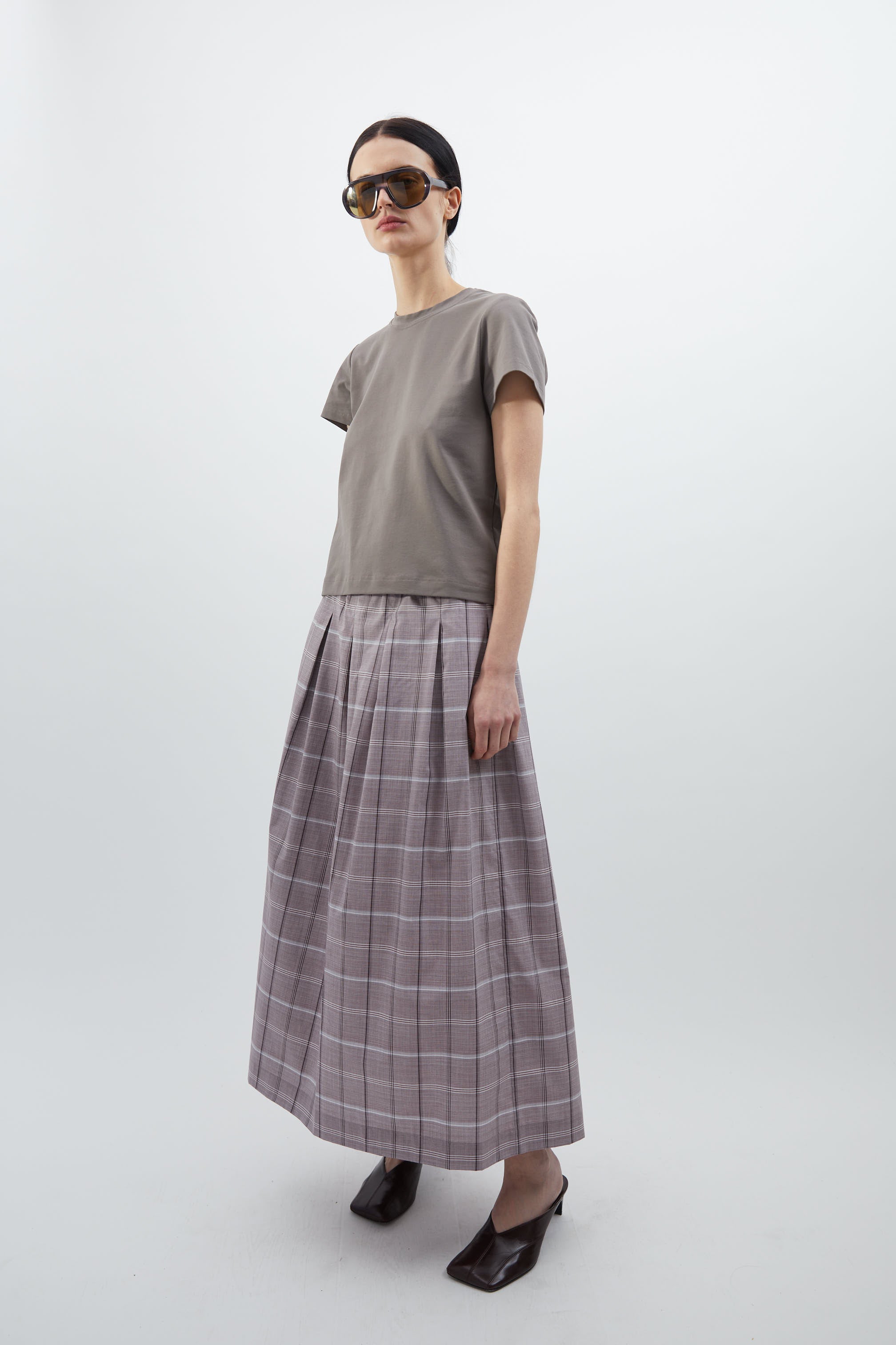 Viola skirt in Big check mauve