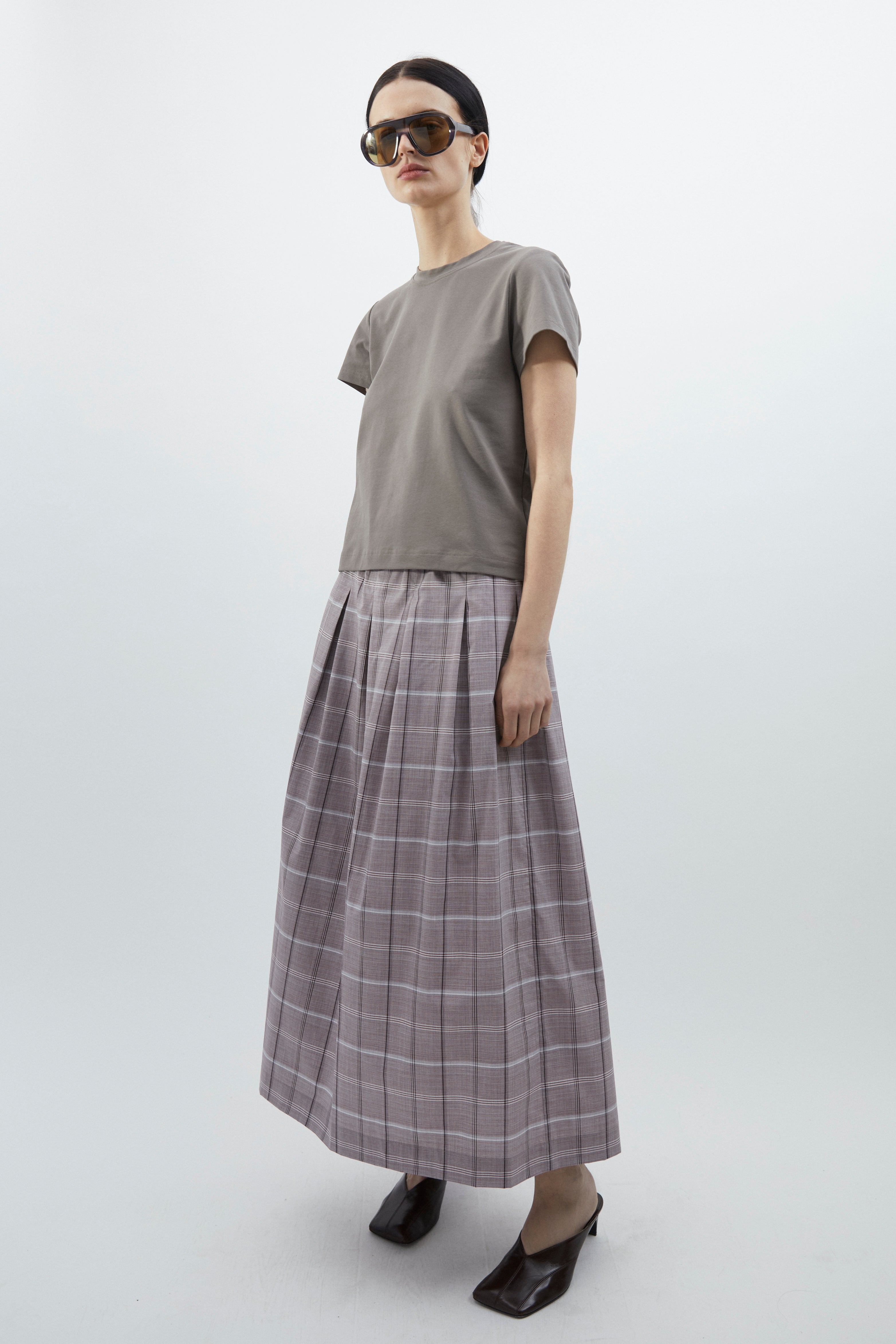 Viola skirt in Big check mauve