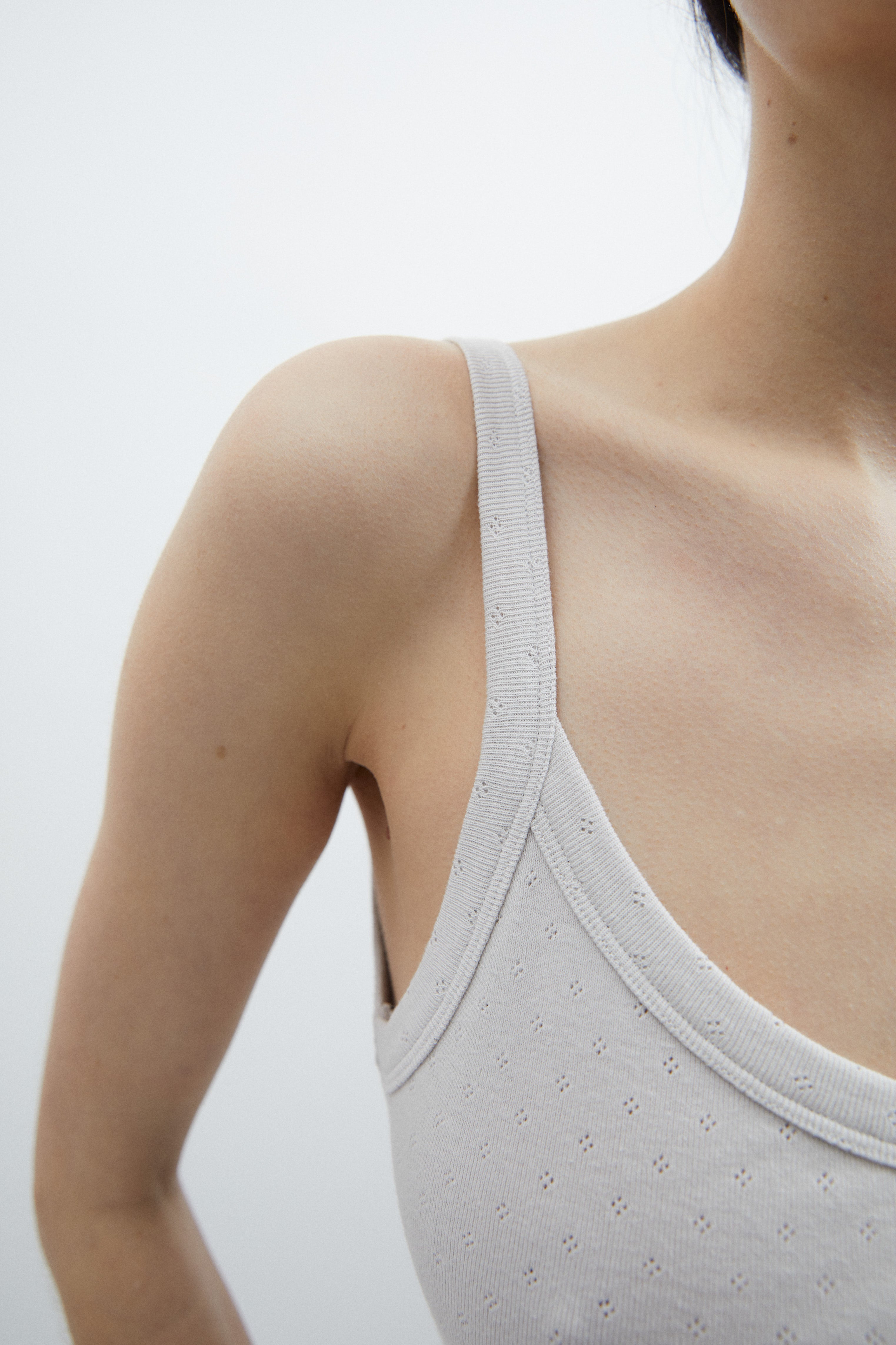 Alma tank top in Grey cotton