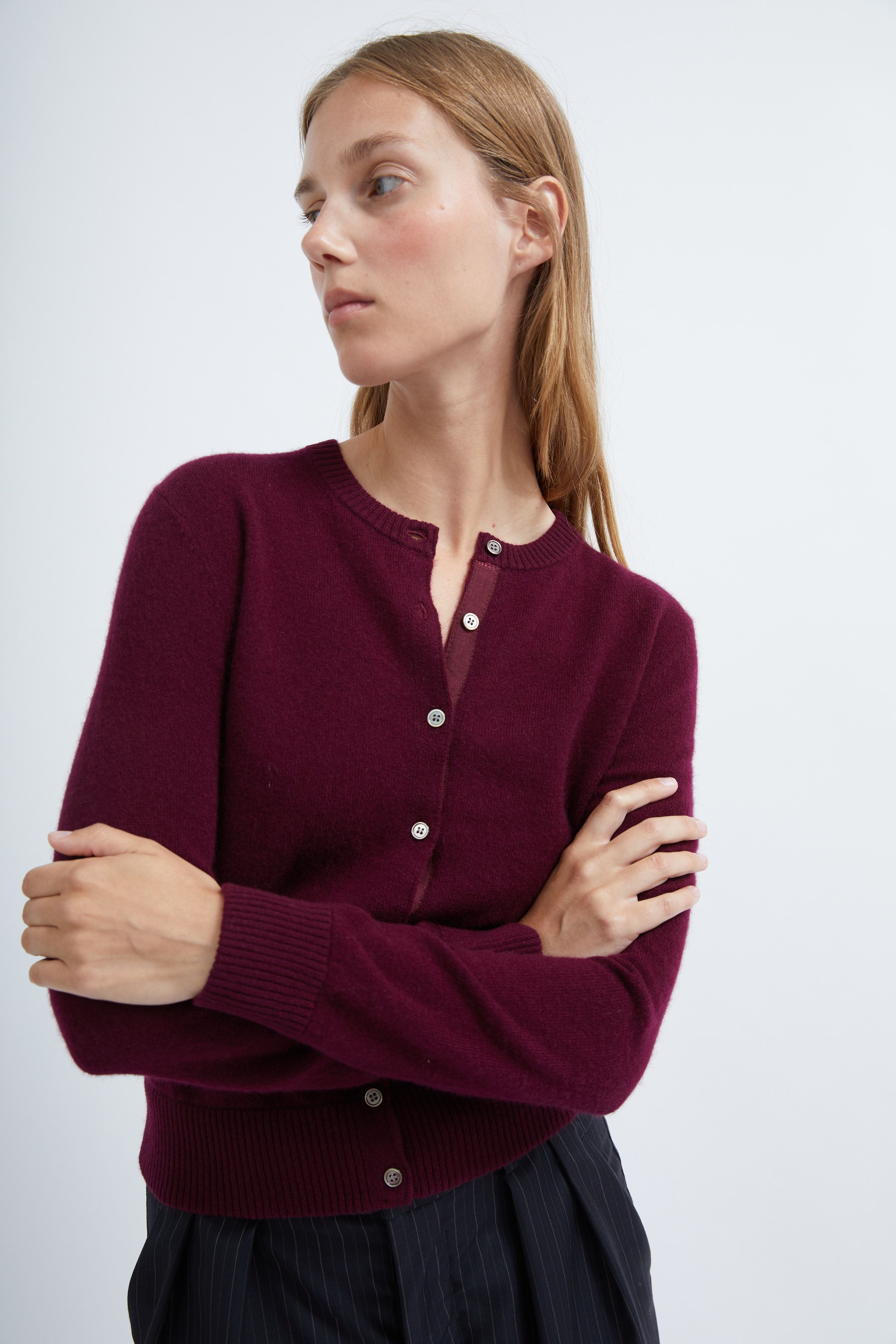 Coco cardigan in Wine