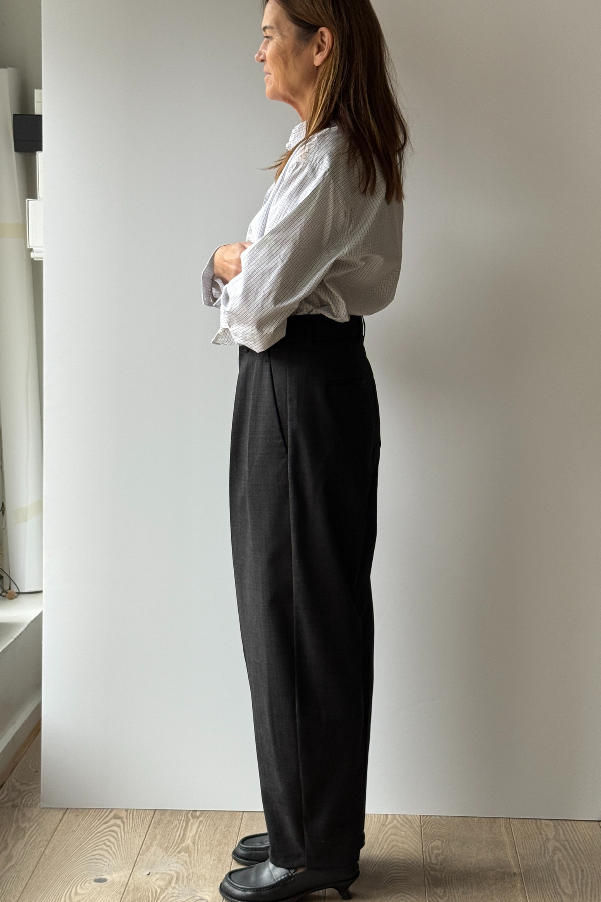 Betty pants in Melange black