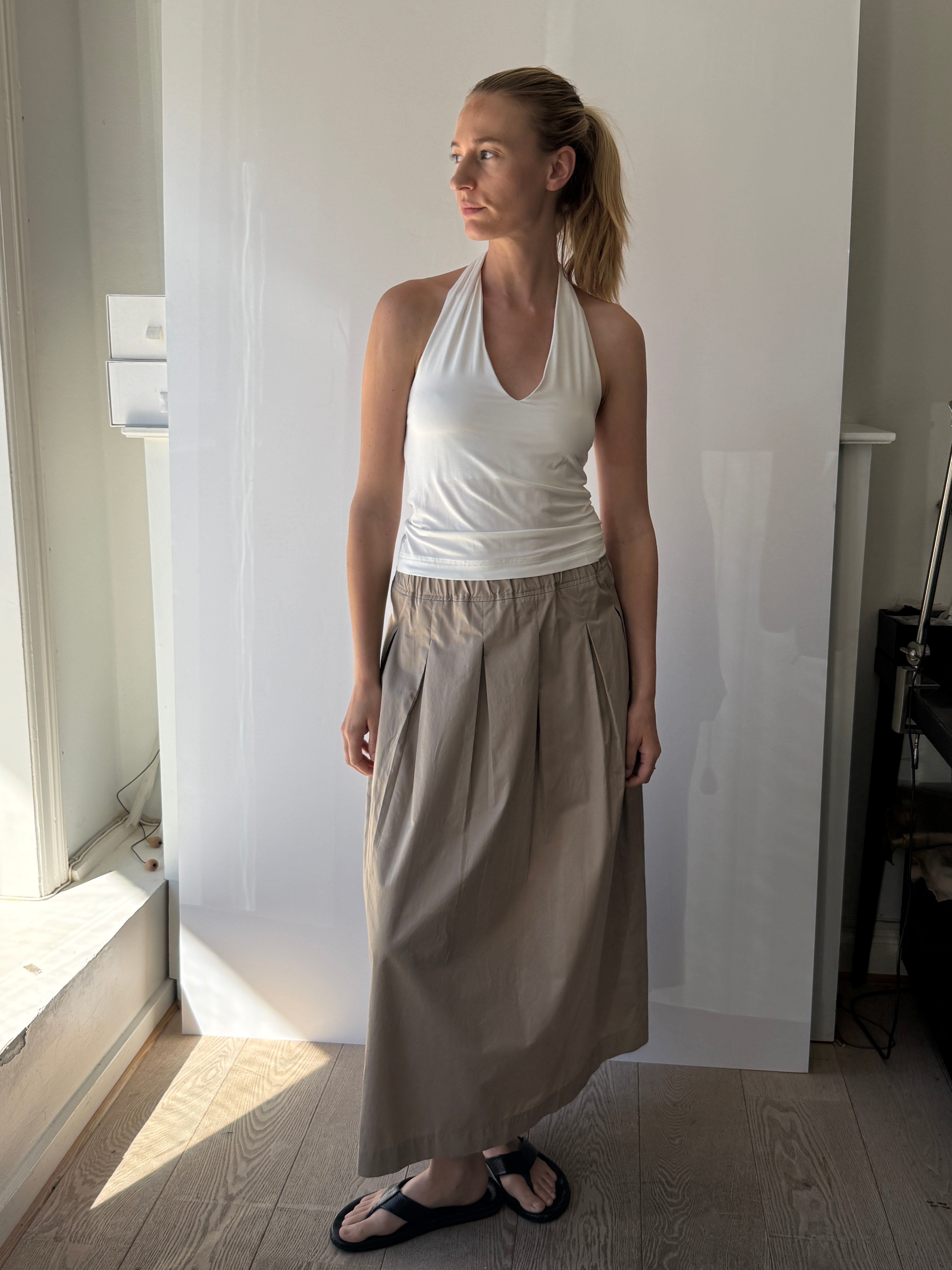 Luba top in White bamboo jersey