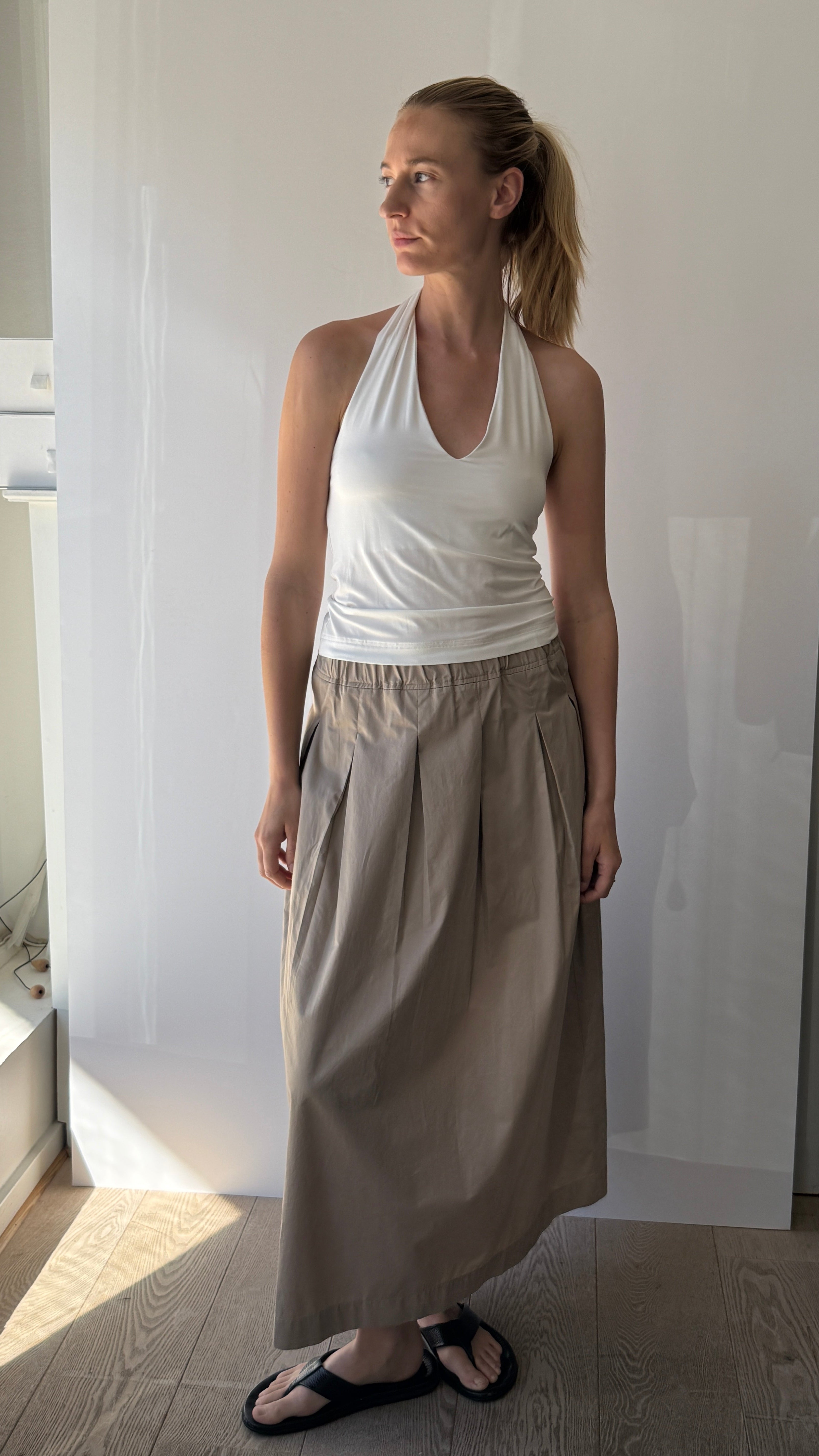 Luba top in White bamboo jersey