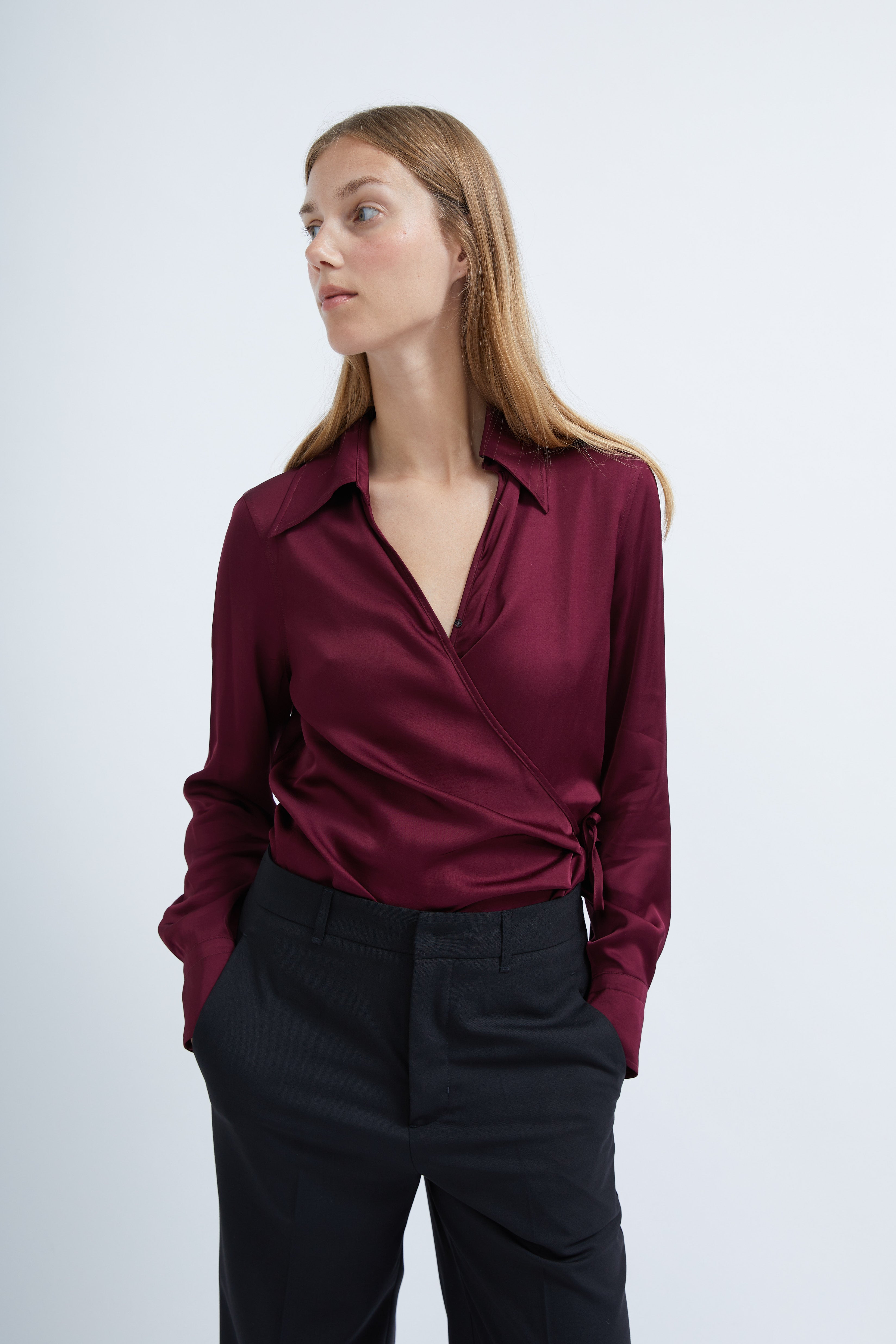 Louise shirt in Wine