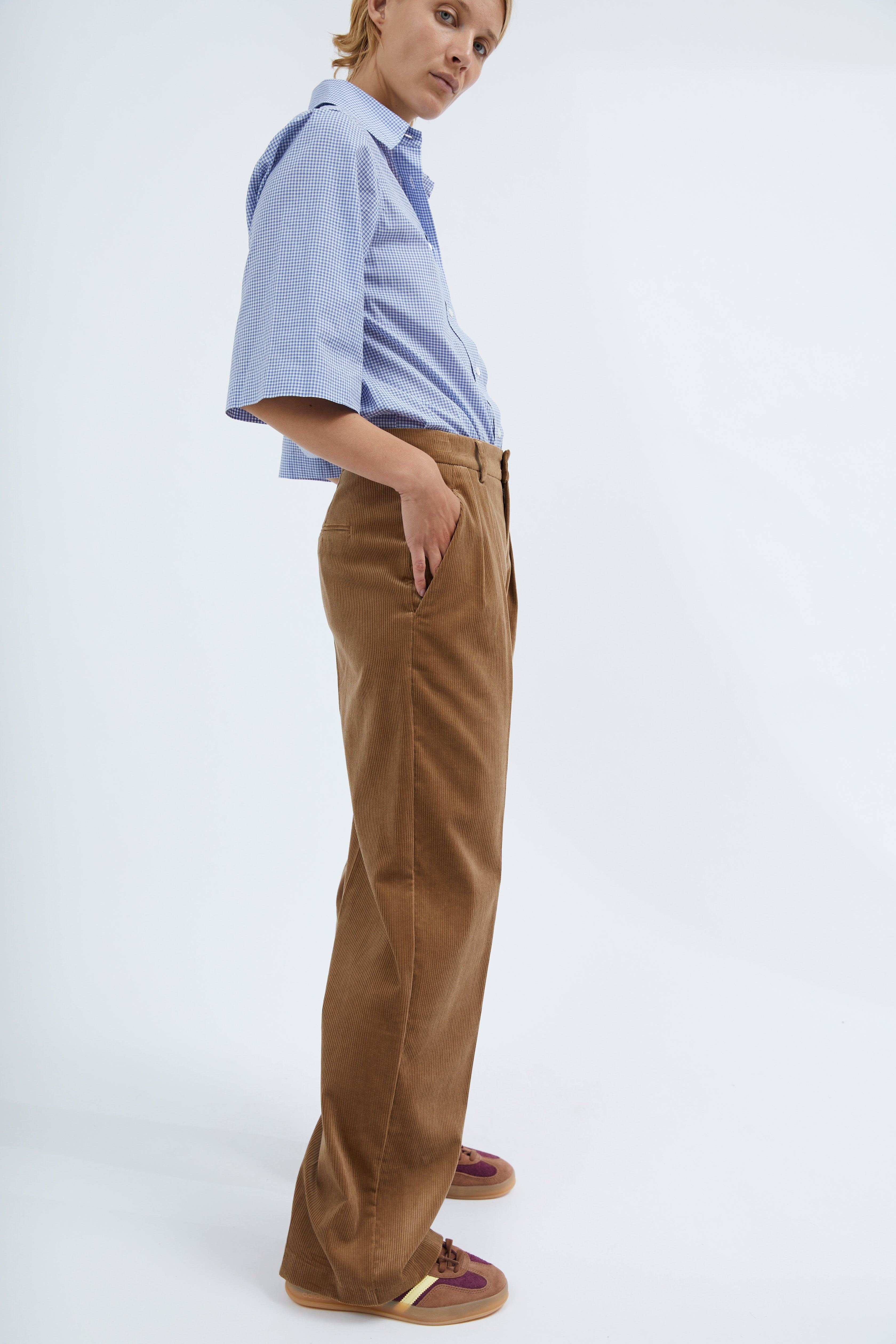 Lia pants in Camel corduroy