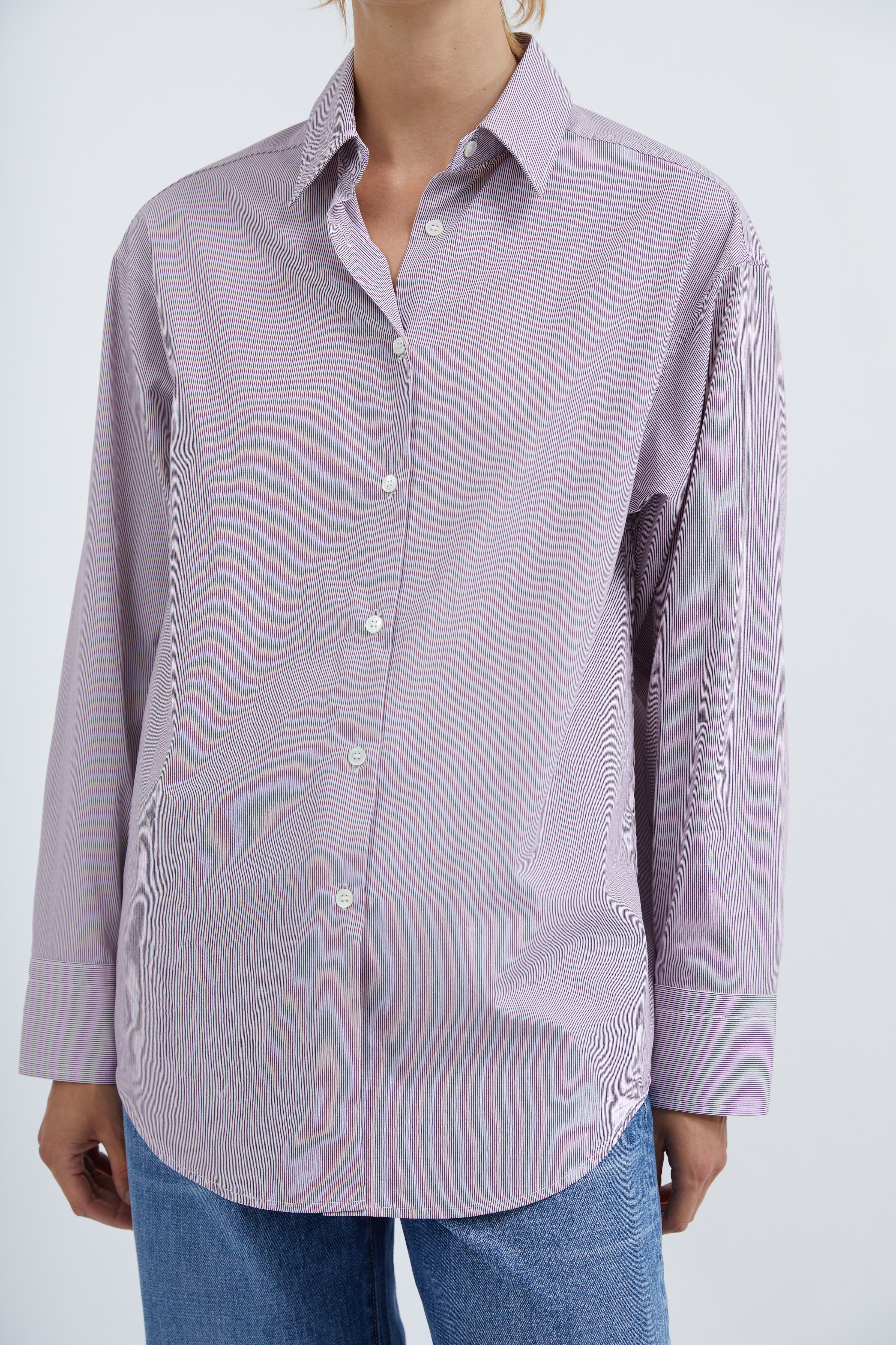 Naomi shirt in Petite stripe