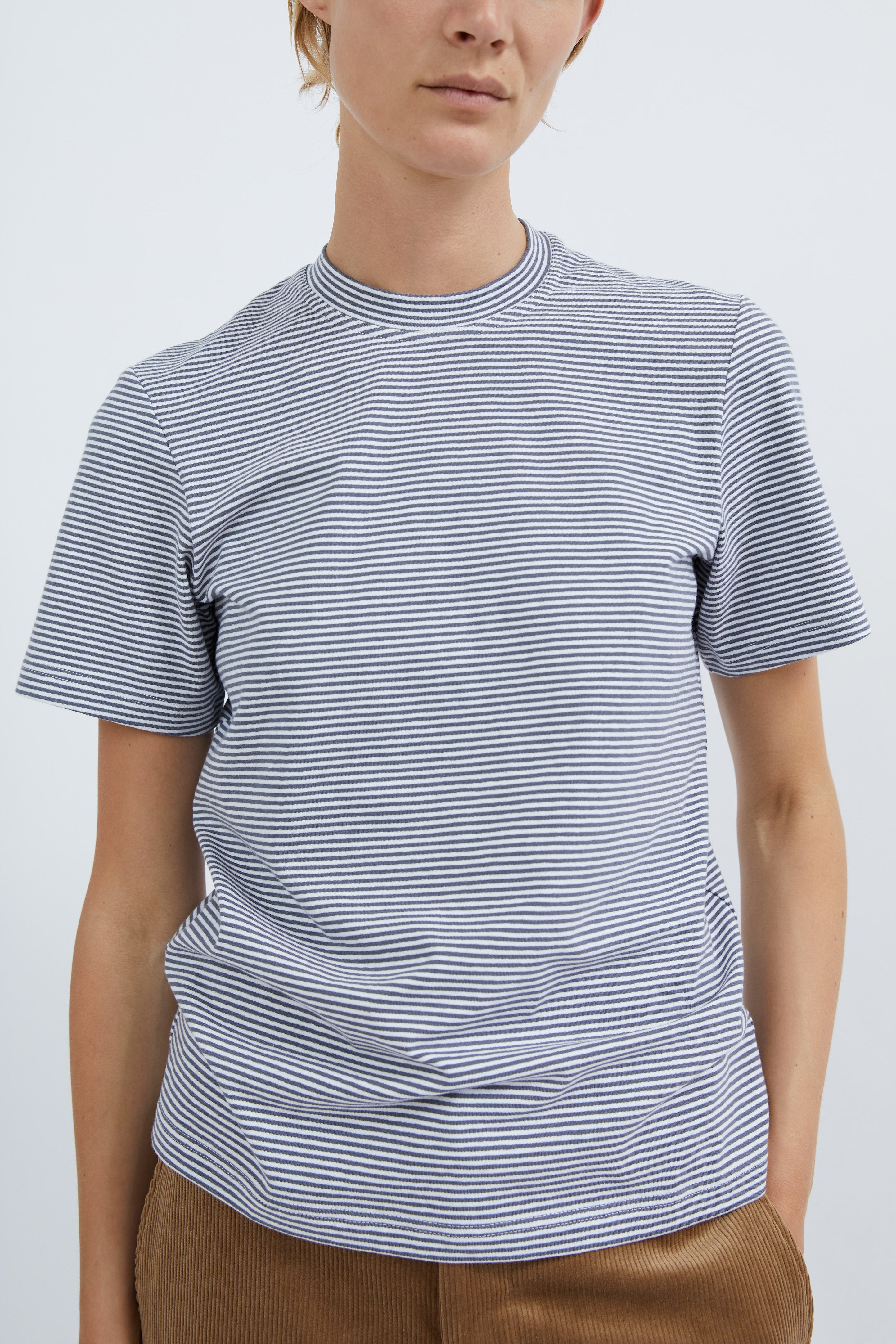 Smilla t-shirt in Grey stripe