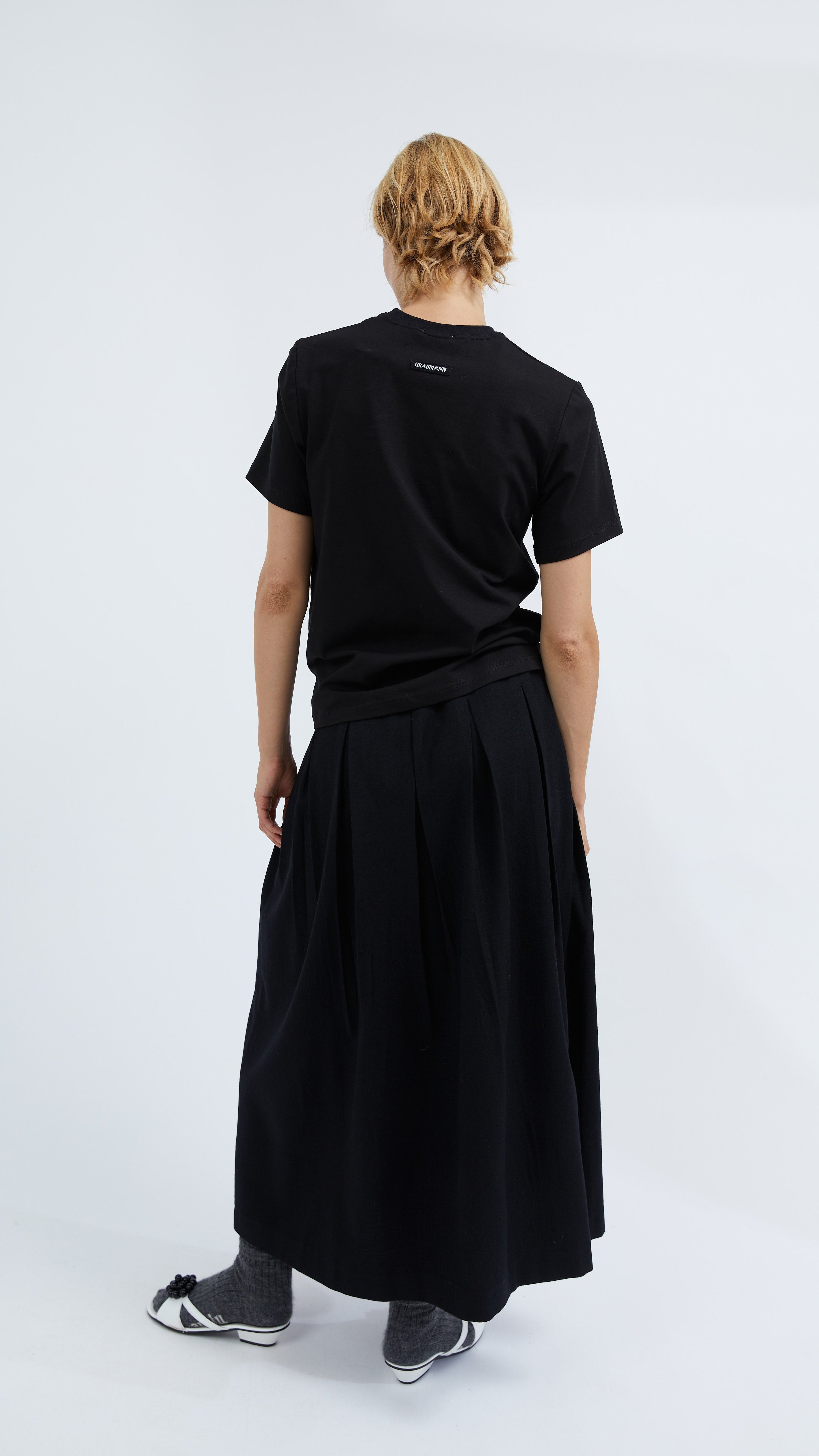 Viola skirt in Black light wool