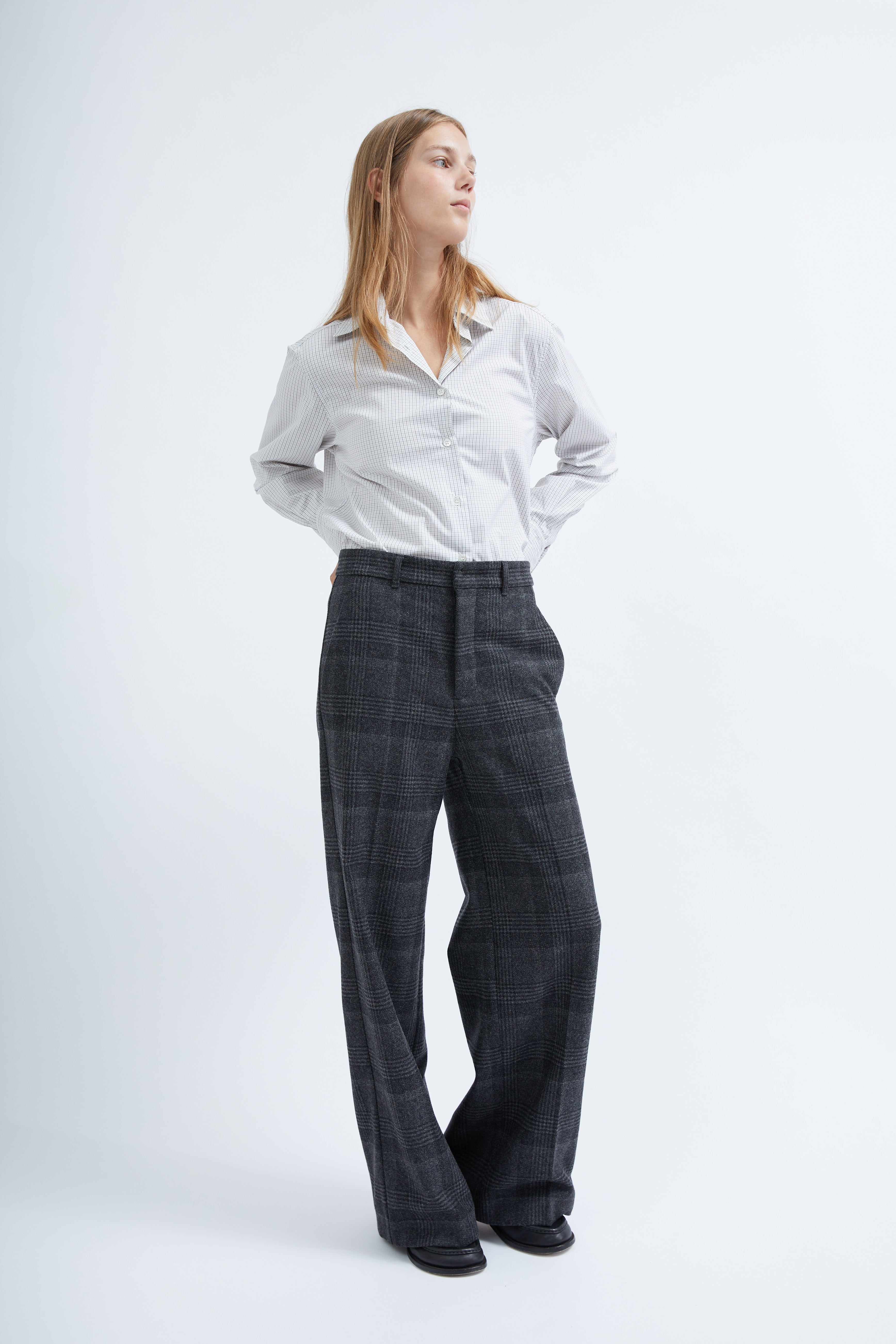 Selma pants in Checked wool