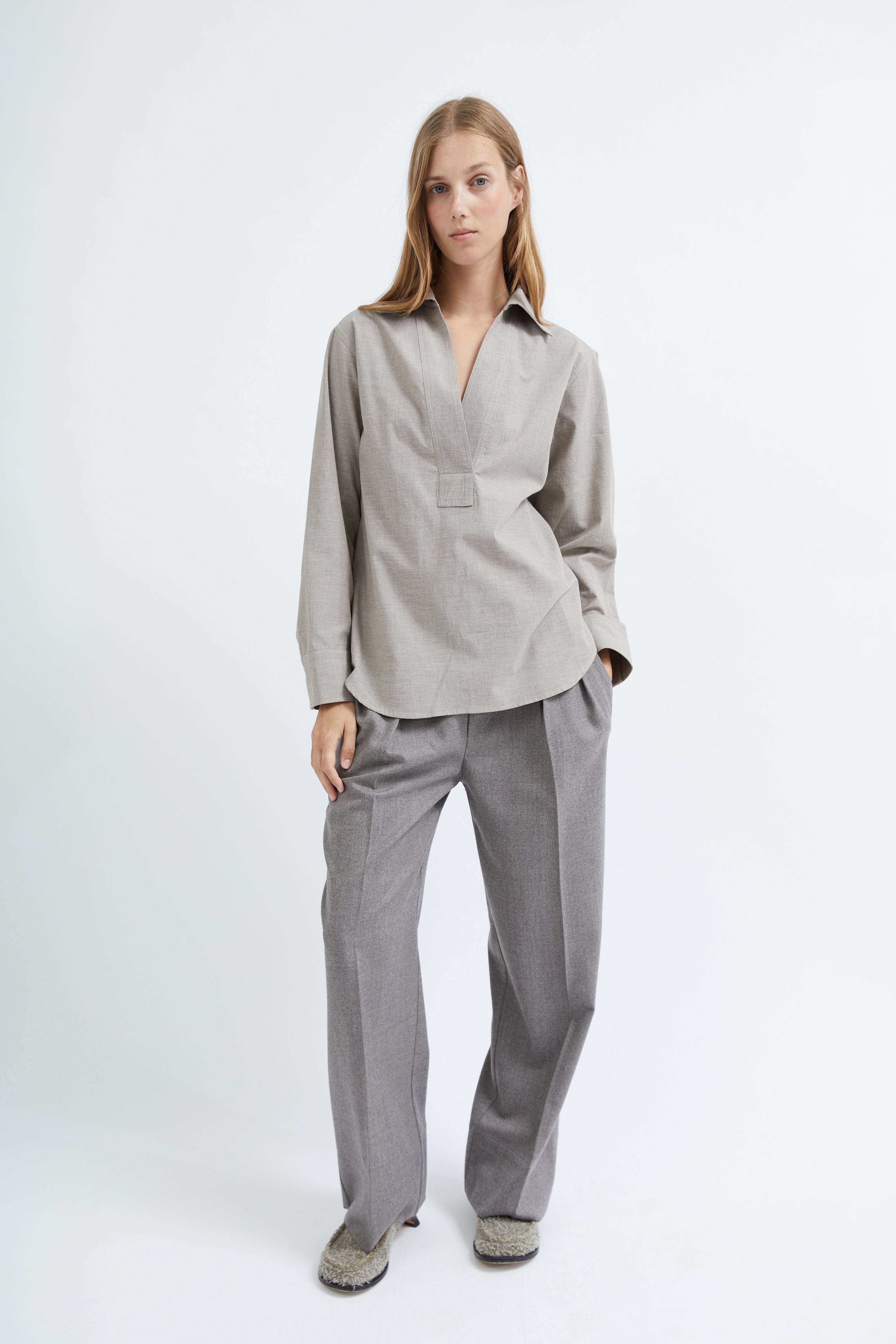 Ola pants in Nature light wool