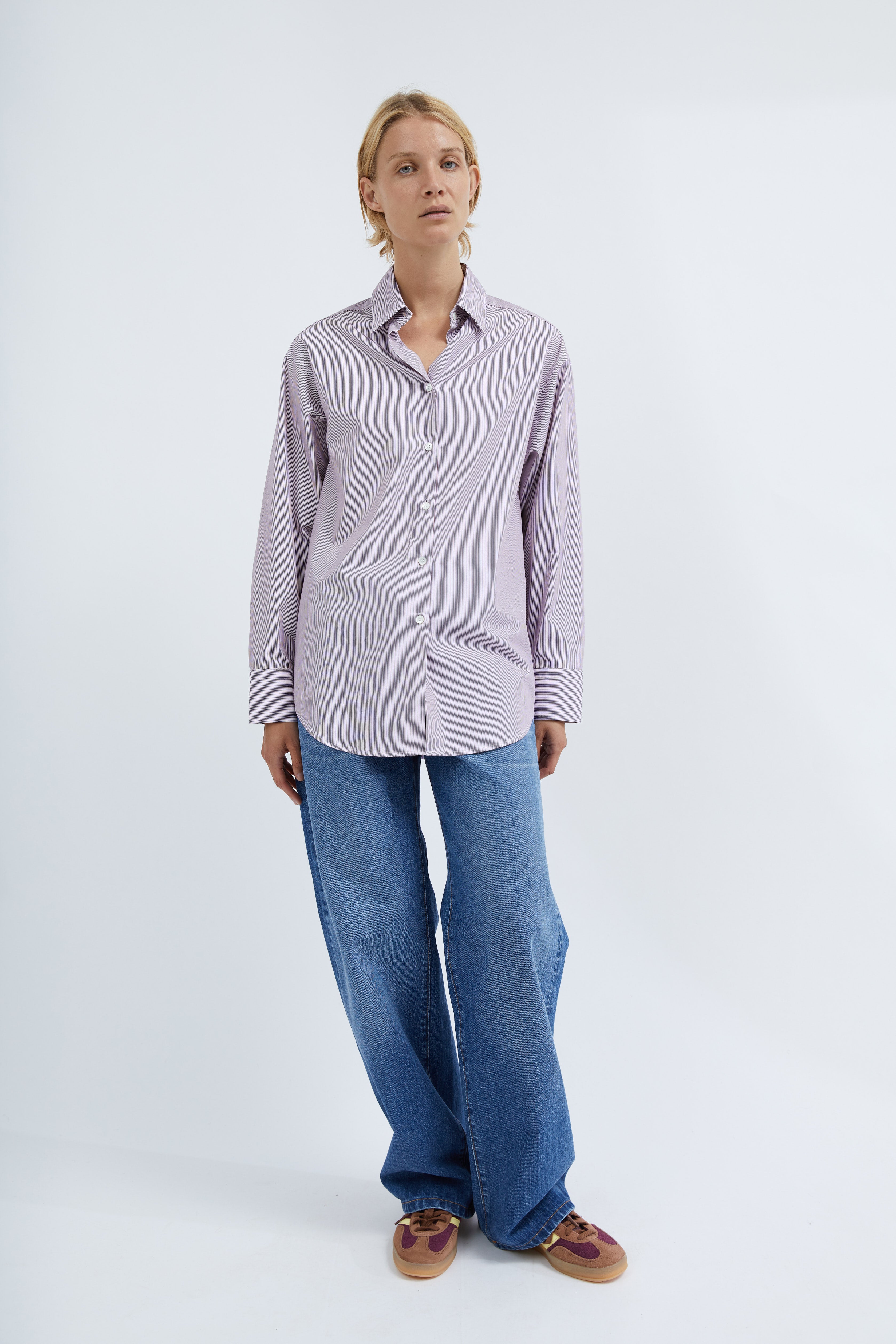Naomi shirt in Petite stripe