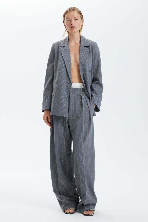 Sika Jacket (Pin Stripe) - Cool Wool - Grey