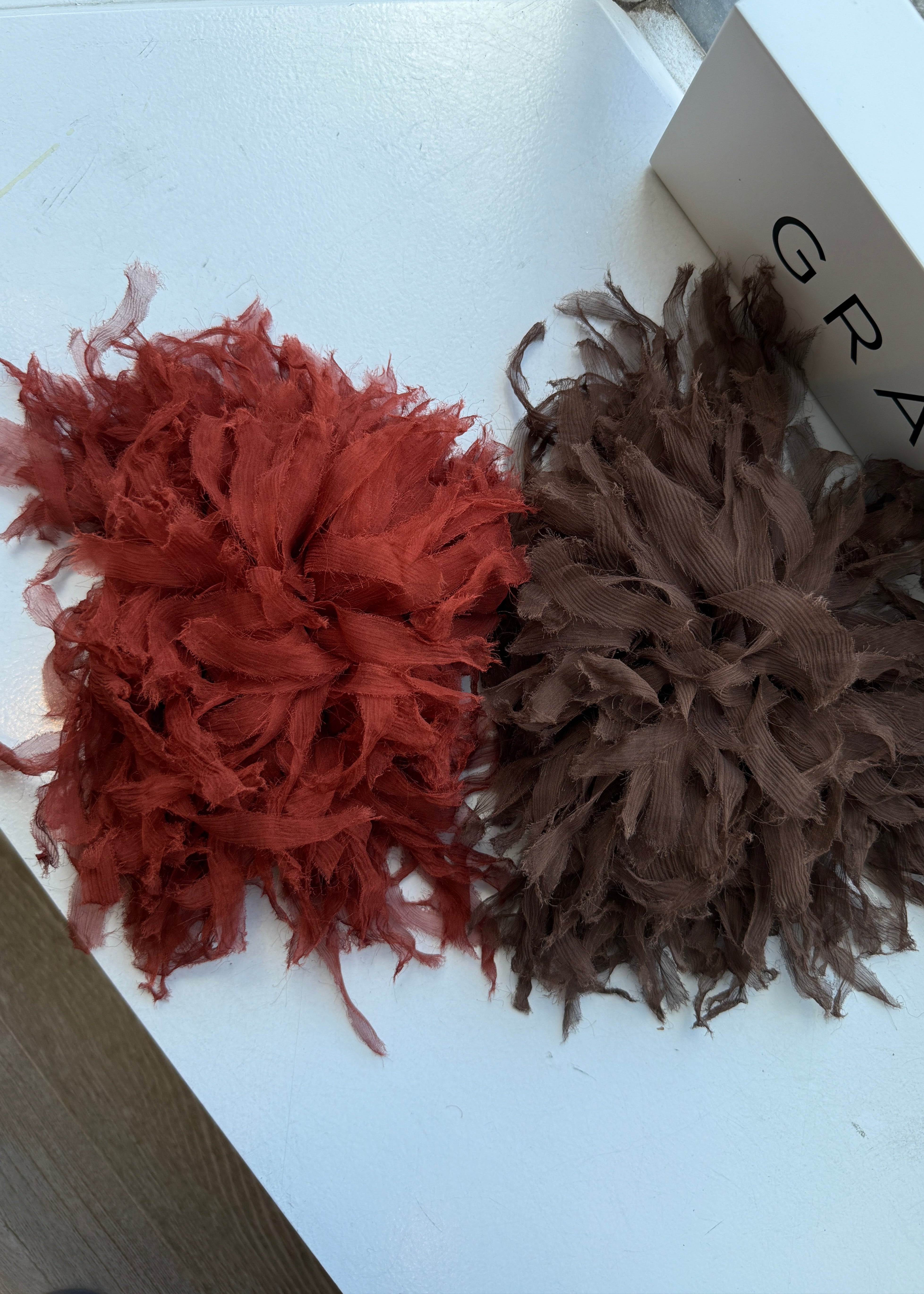 Sea anemone in Rust red