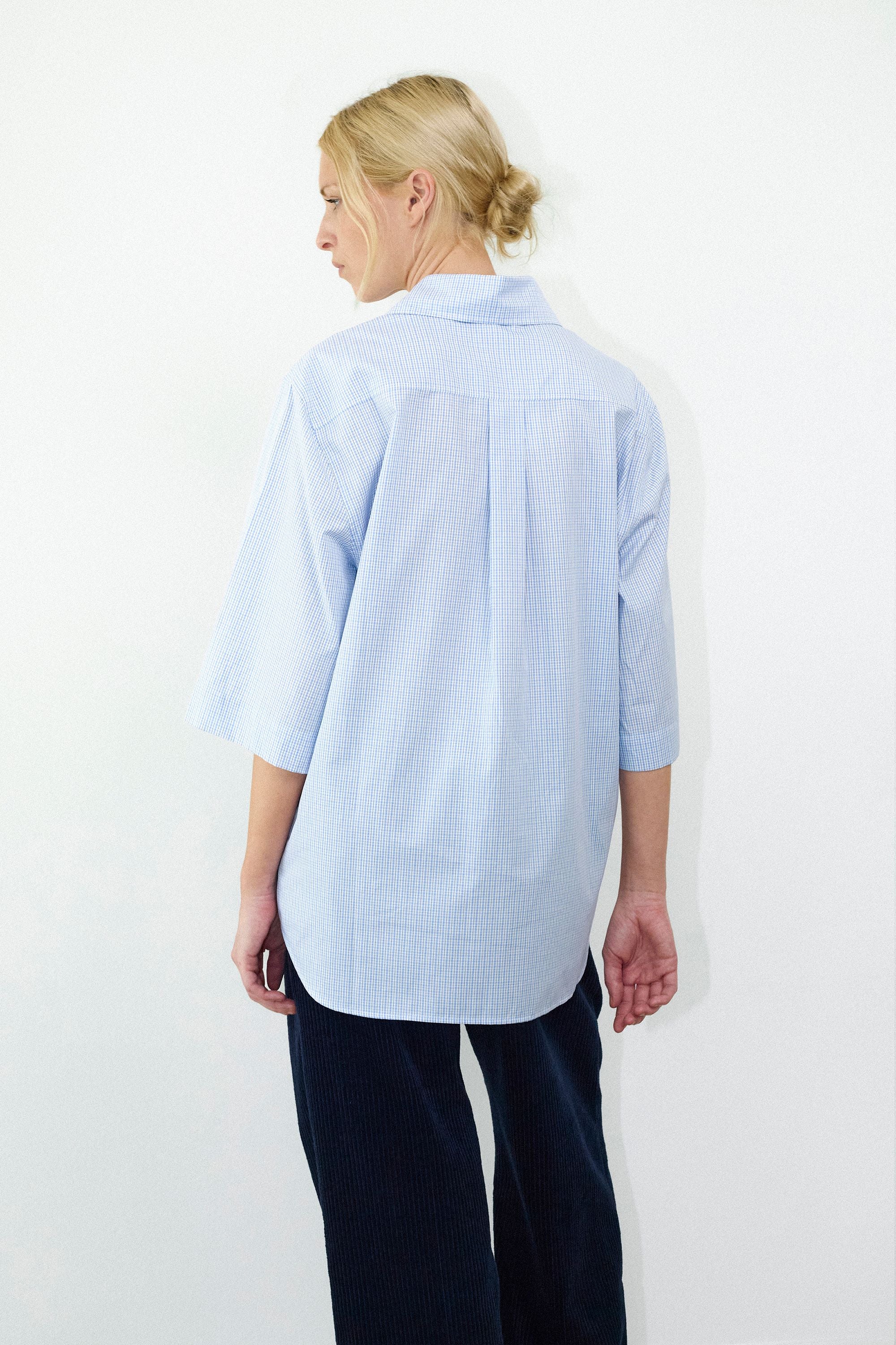 Emma shirt in Blue check