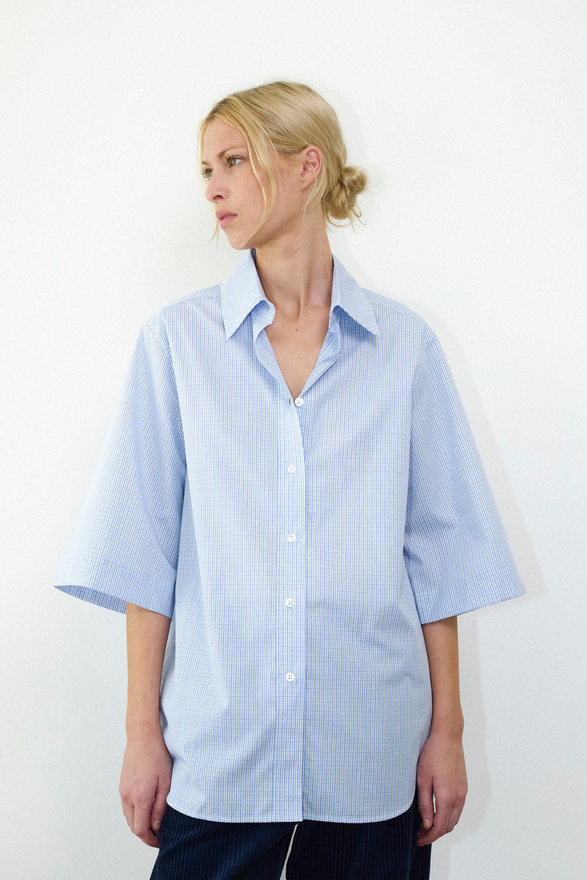 Emma shirt in Blue check