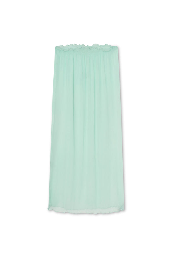 Cassie Skirt - Crinkle Silk - Azur