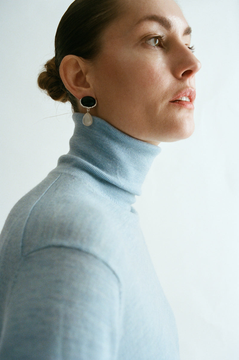 Lilja Turtleneck - Soft Merino - Blue