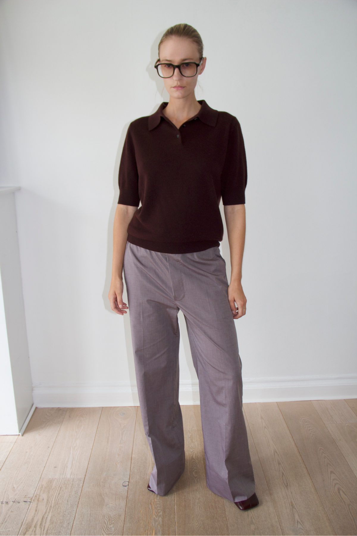 Flora pants in Brown melange
