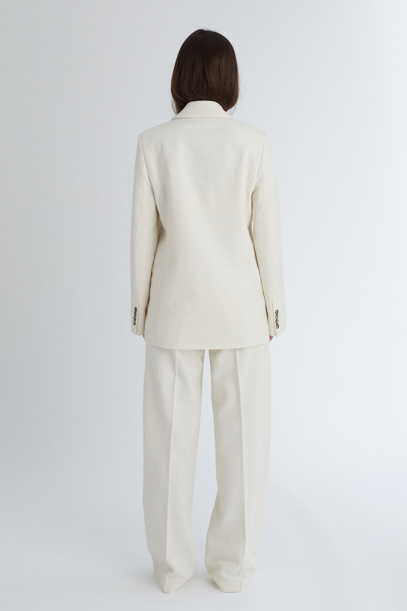 Selma Pants - Cool Wool  - Off White