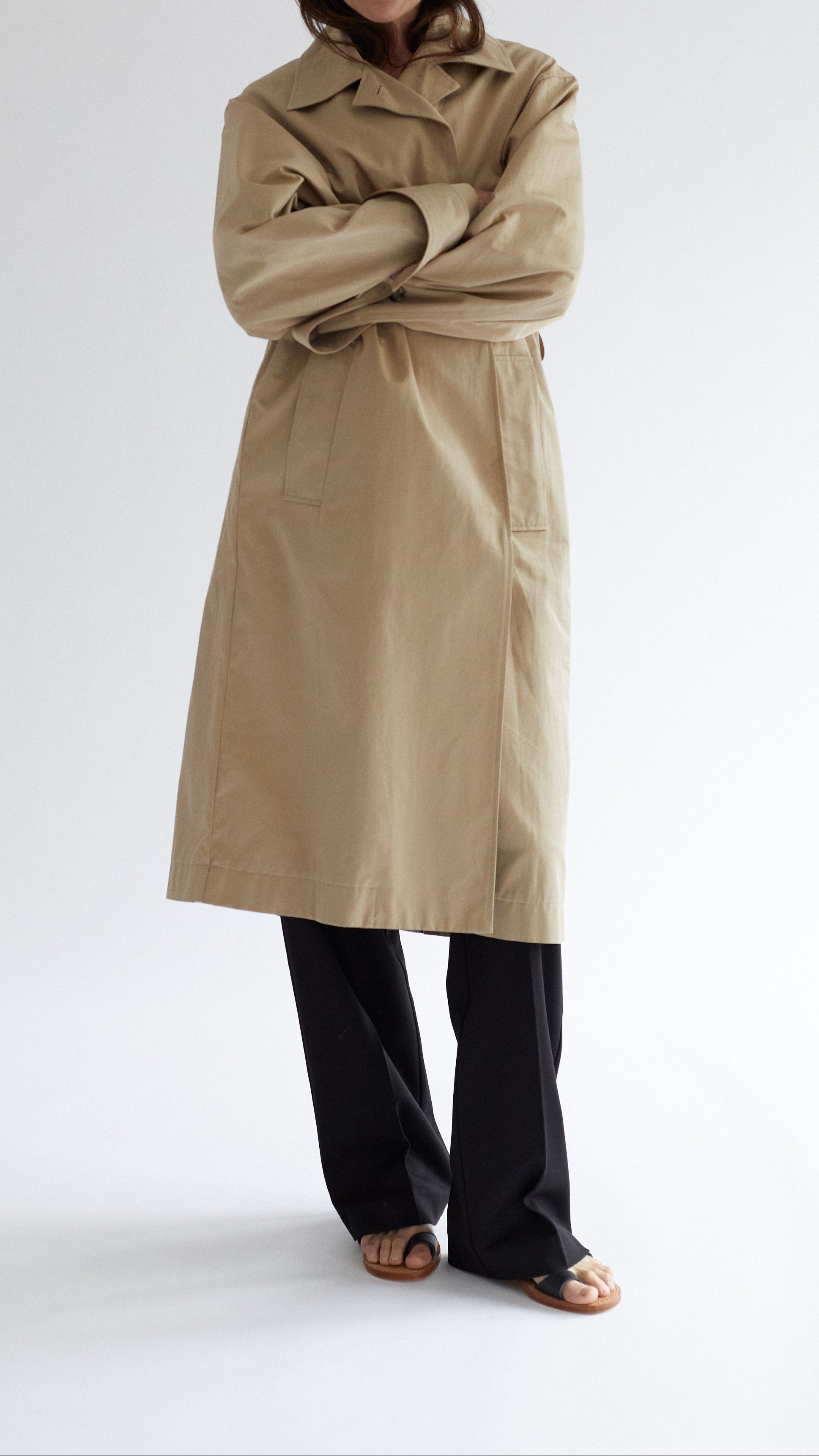Bea Coat in Coated Cotton Twill