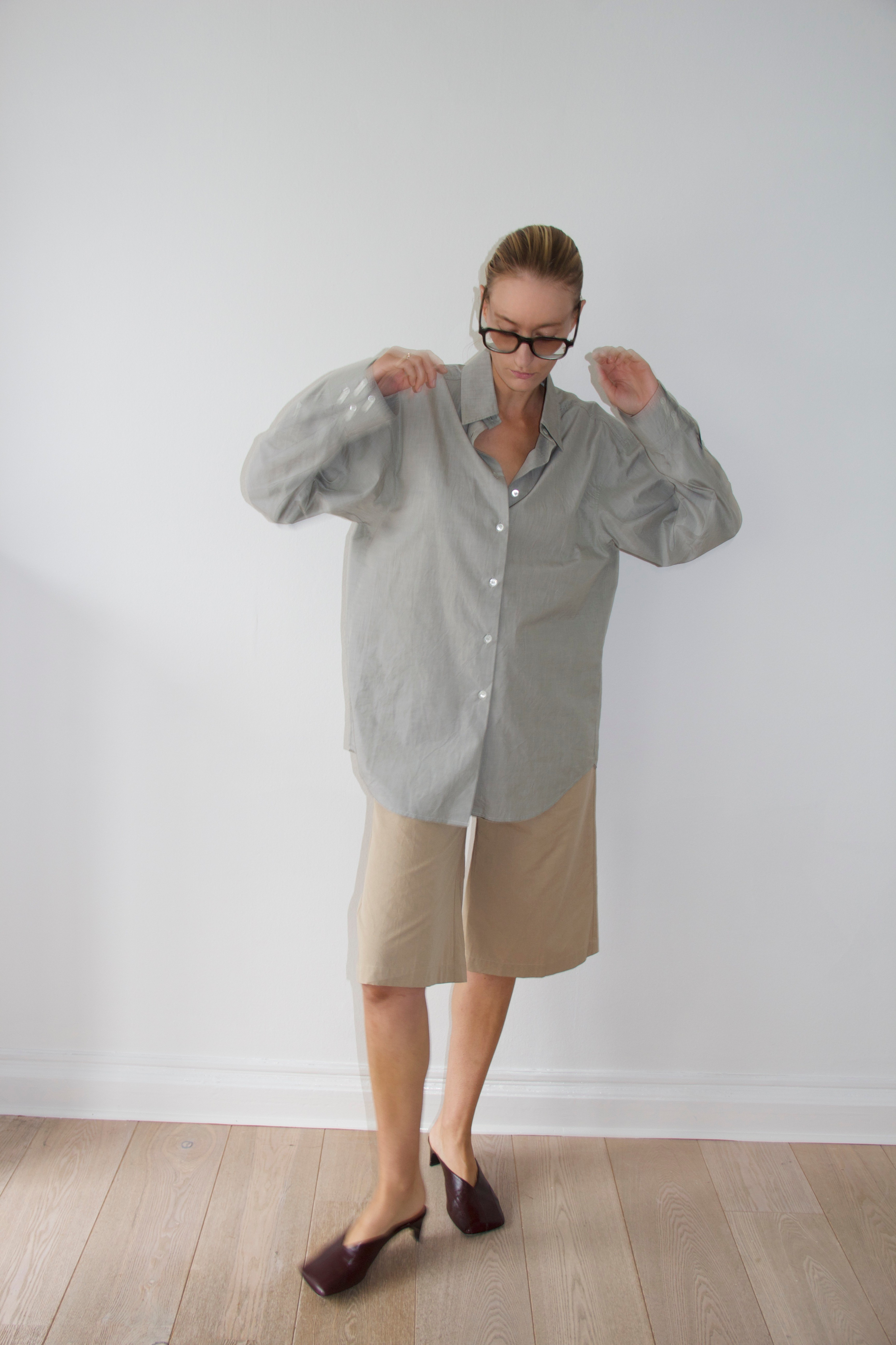 Naomi shirt in Khaki melange