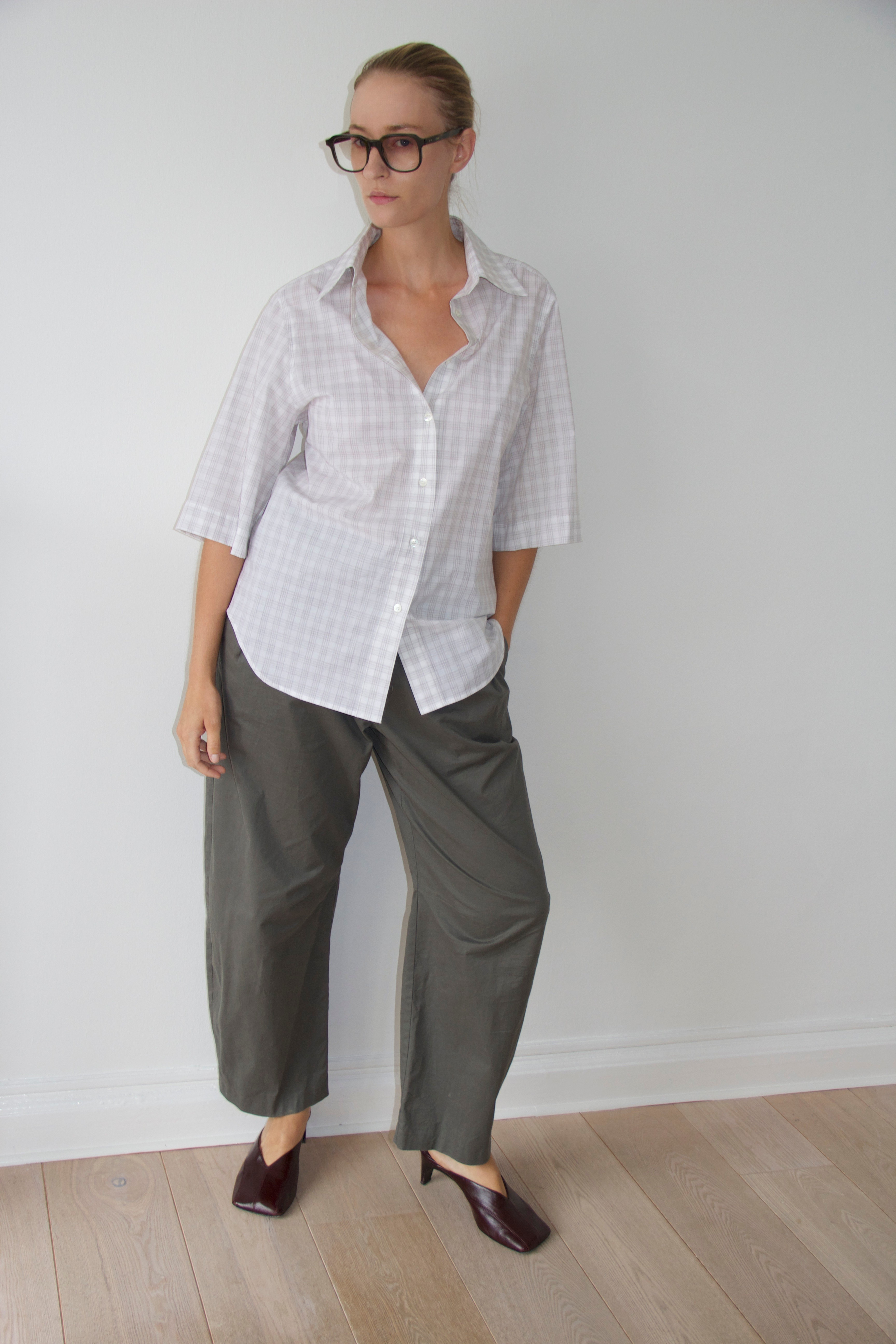 Emma shirt in Grey check