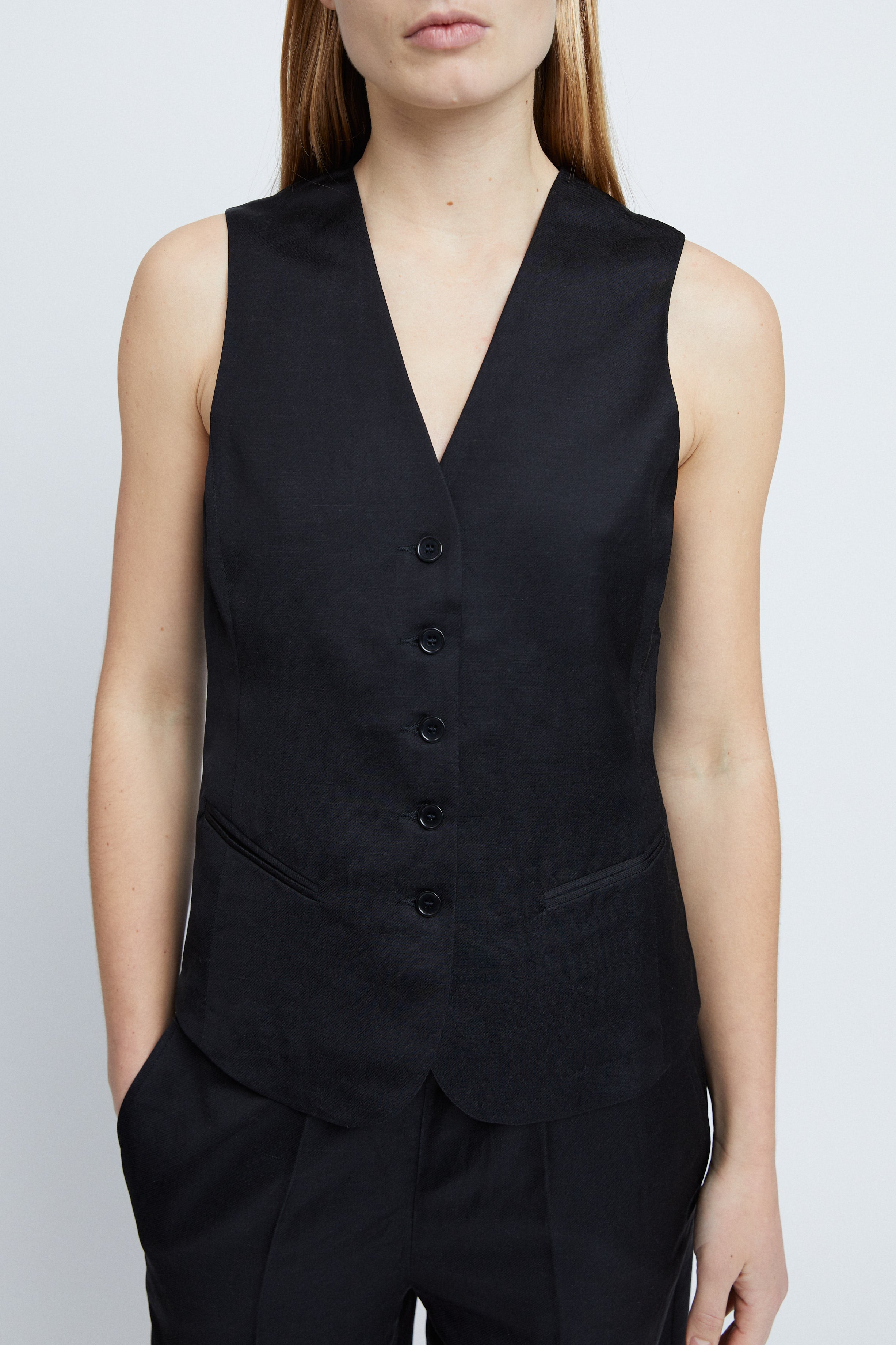 Dagmar waistcoat in Viscose linen