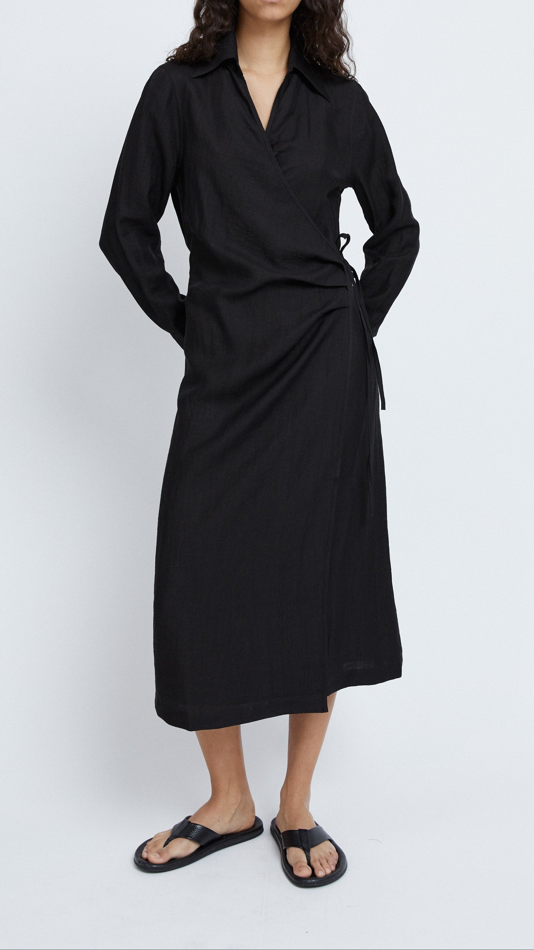 Norma Dress in Crashed Linen