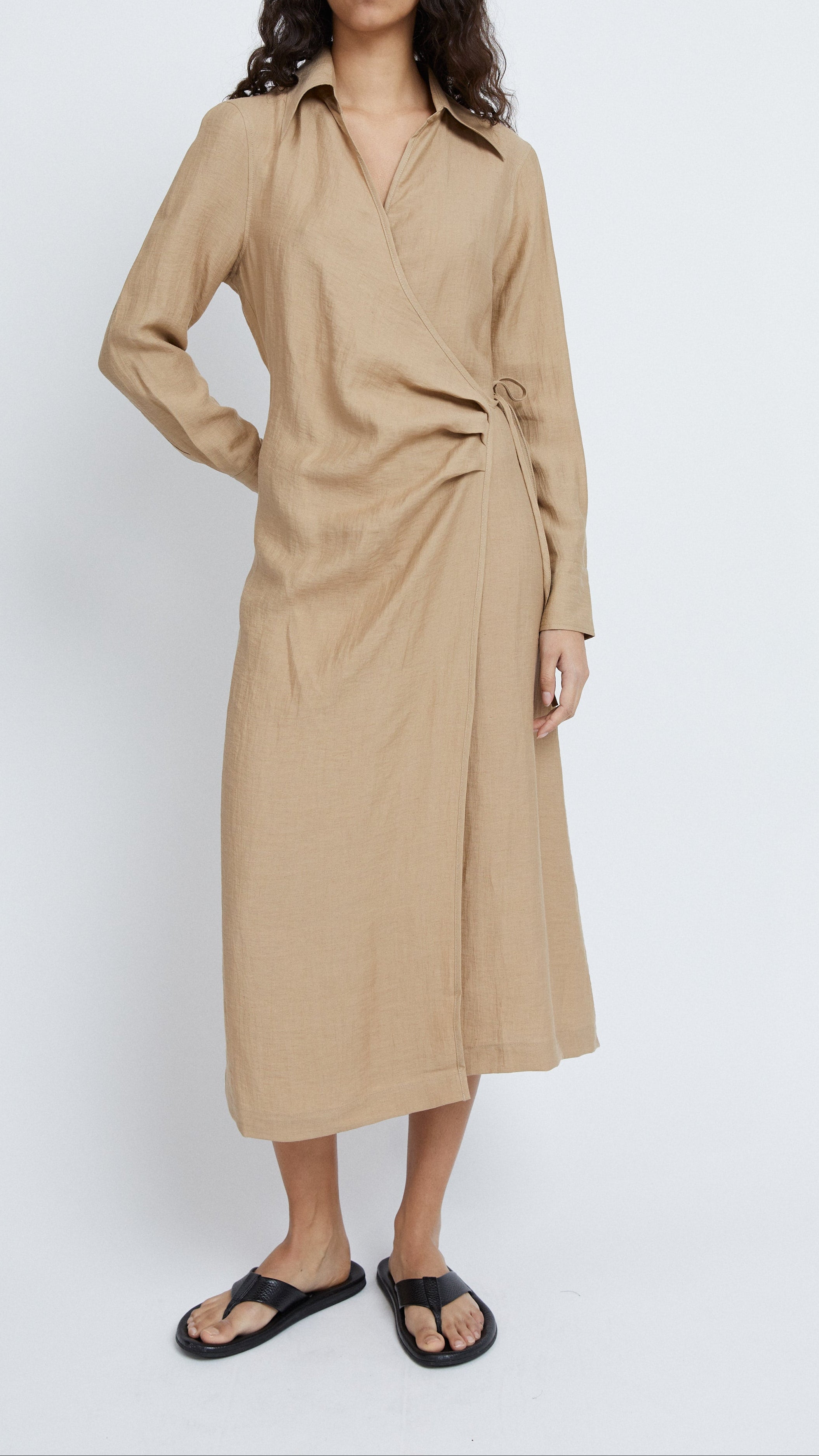 Norma Dress in Crashed Linen