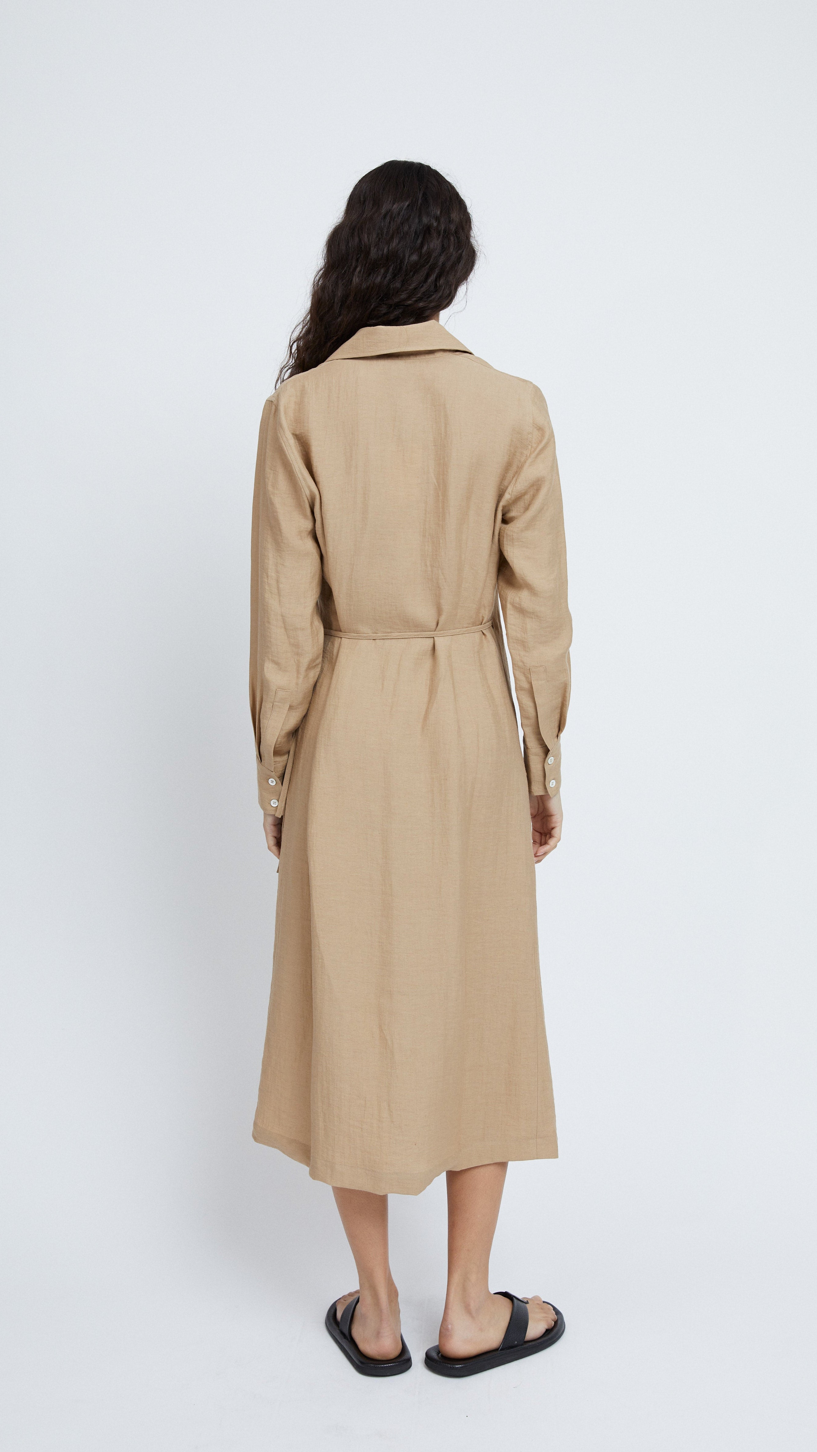 Norma Dress in Crashed Linen