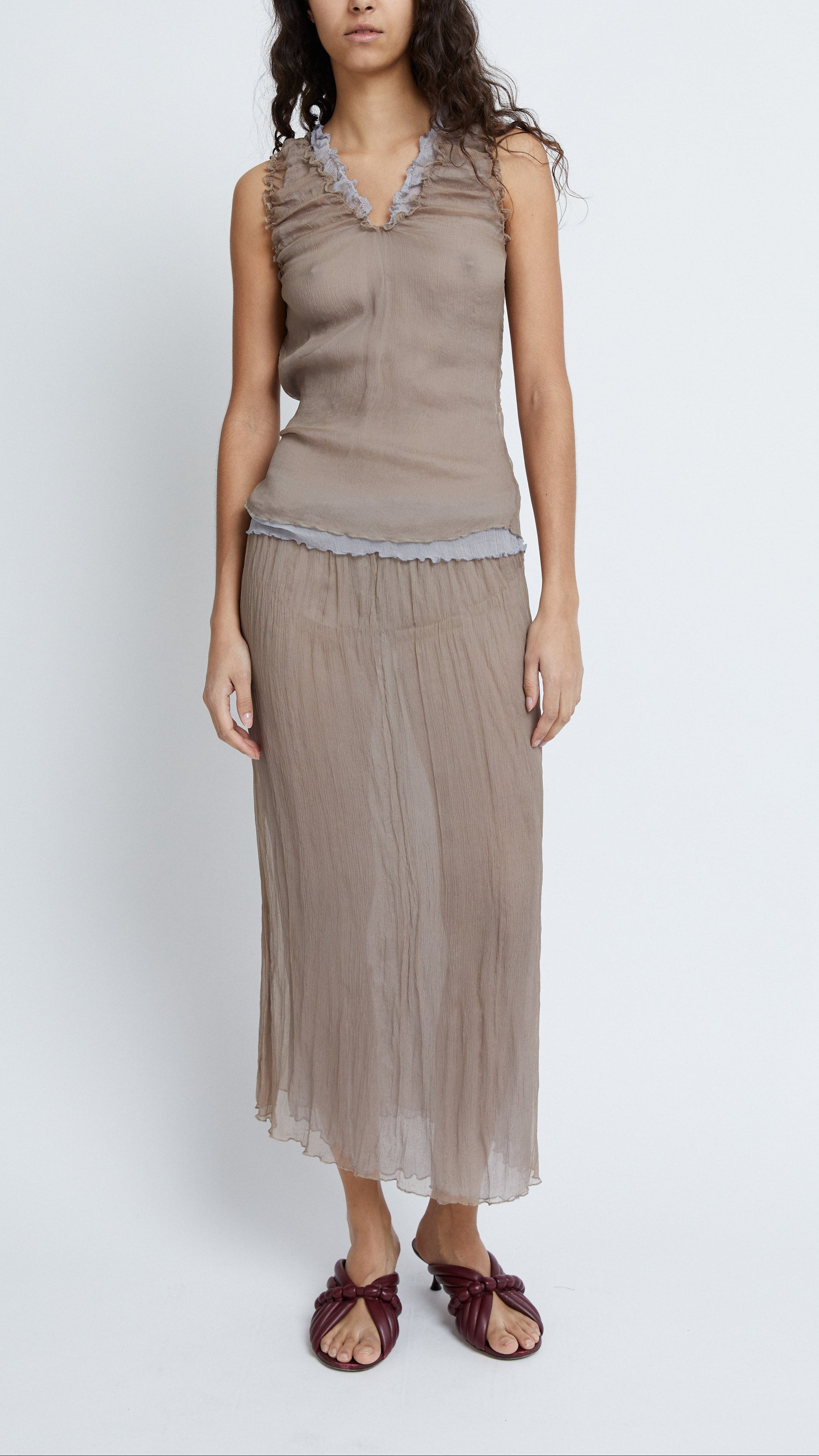 Cassie skirt in Crinkle silk