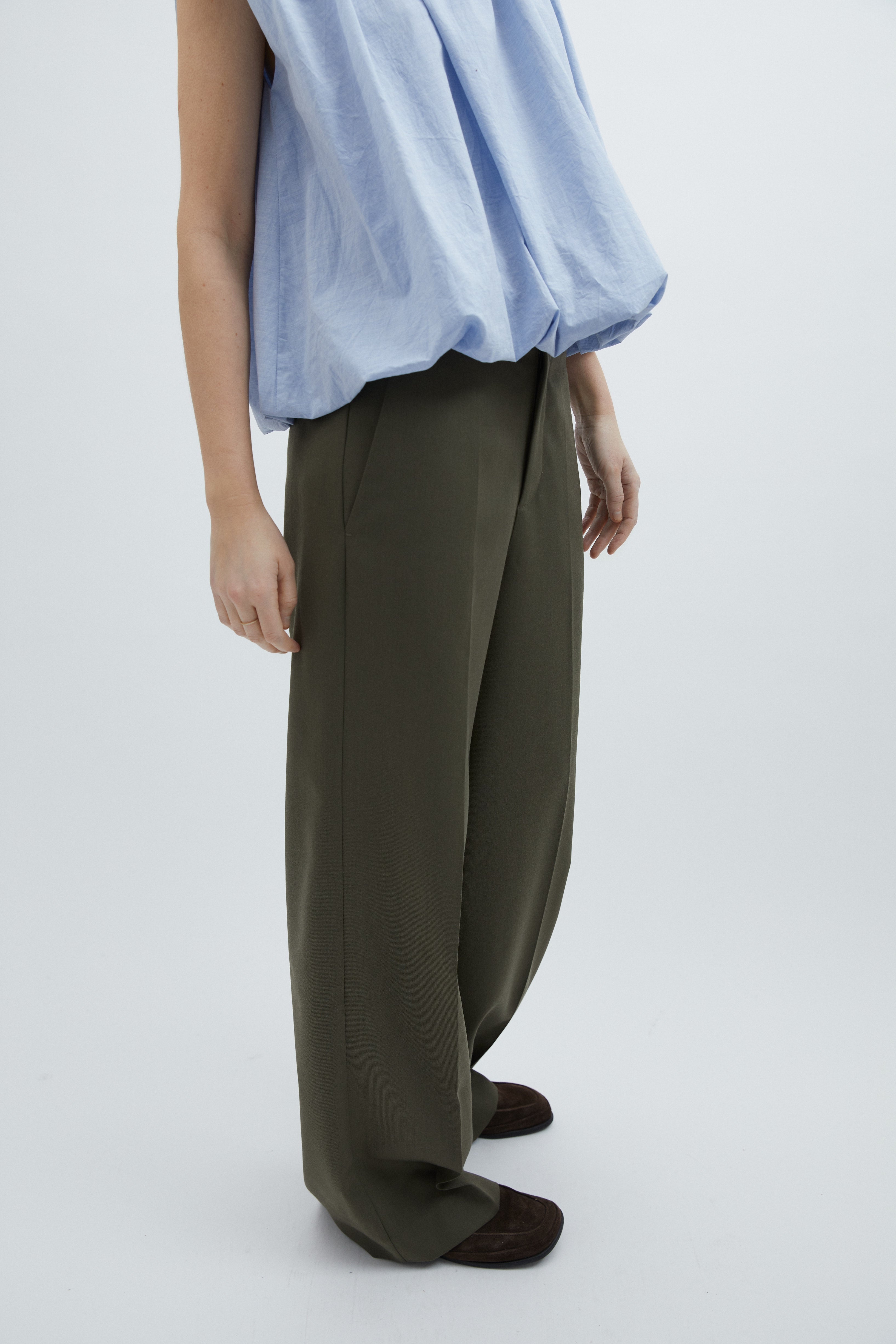 Sally top in Sky blue cotton