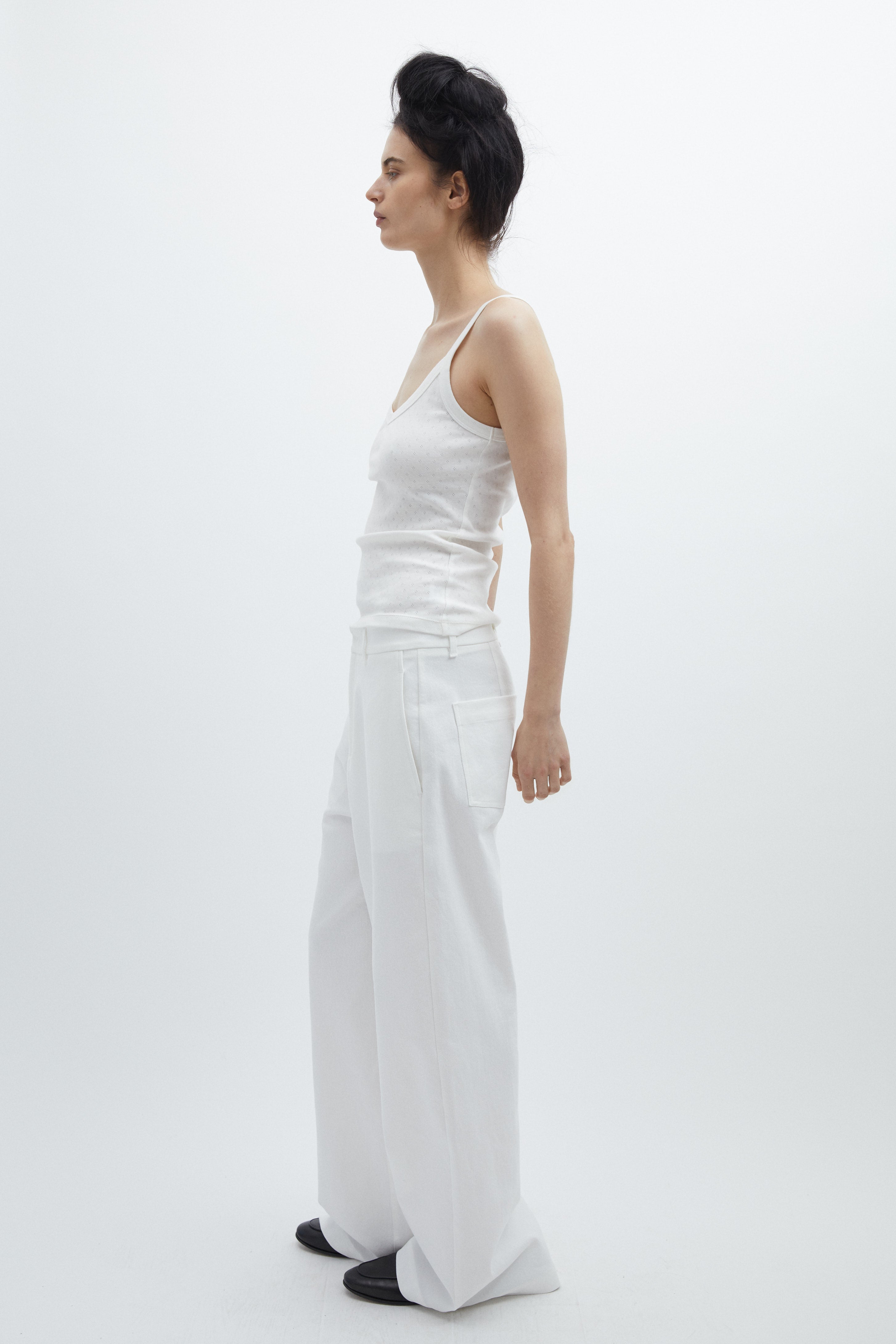 Alma tank top in White cotton