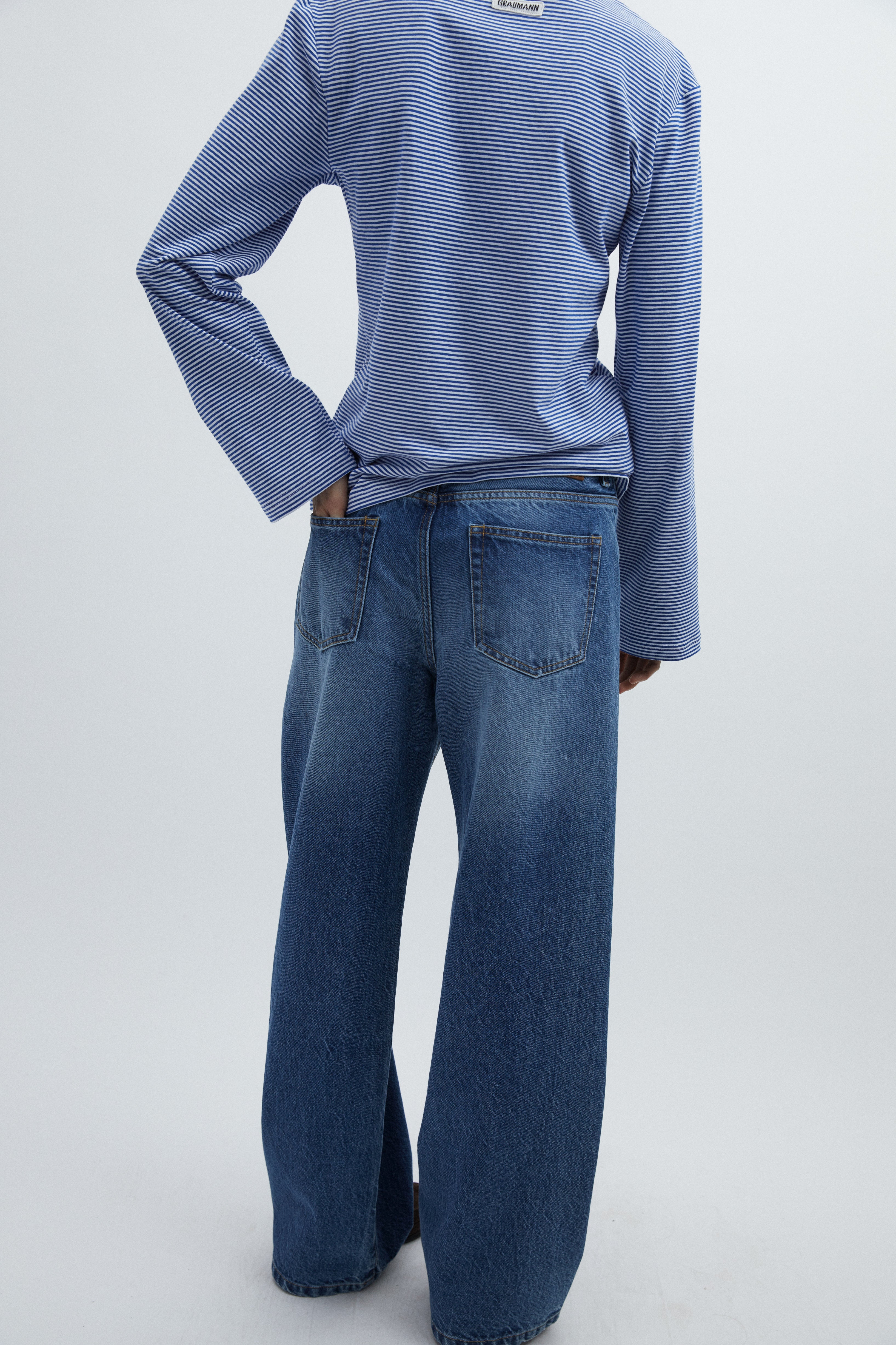 Lærke t-shirt in Blue stripe cotton