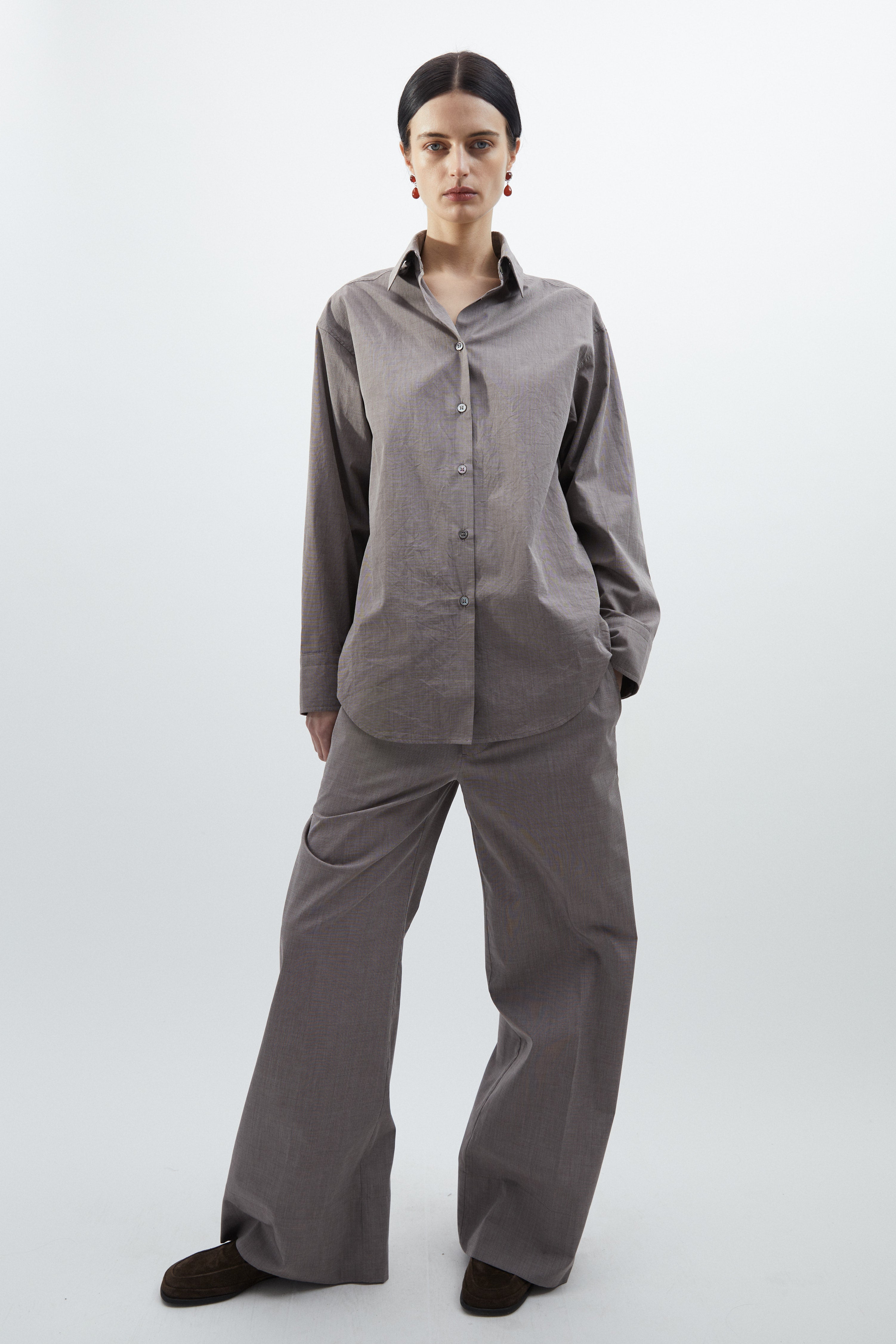 Naomi Shirt in Brown melange