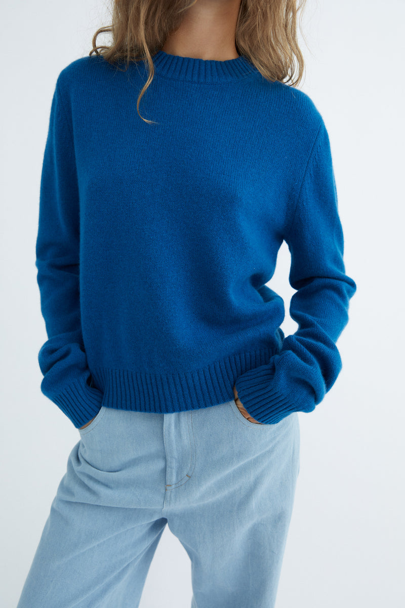 Cleo Shirt - 100% Cashmere - Blue