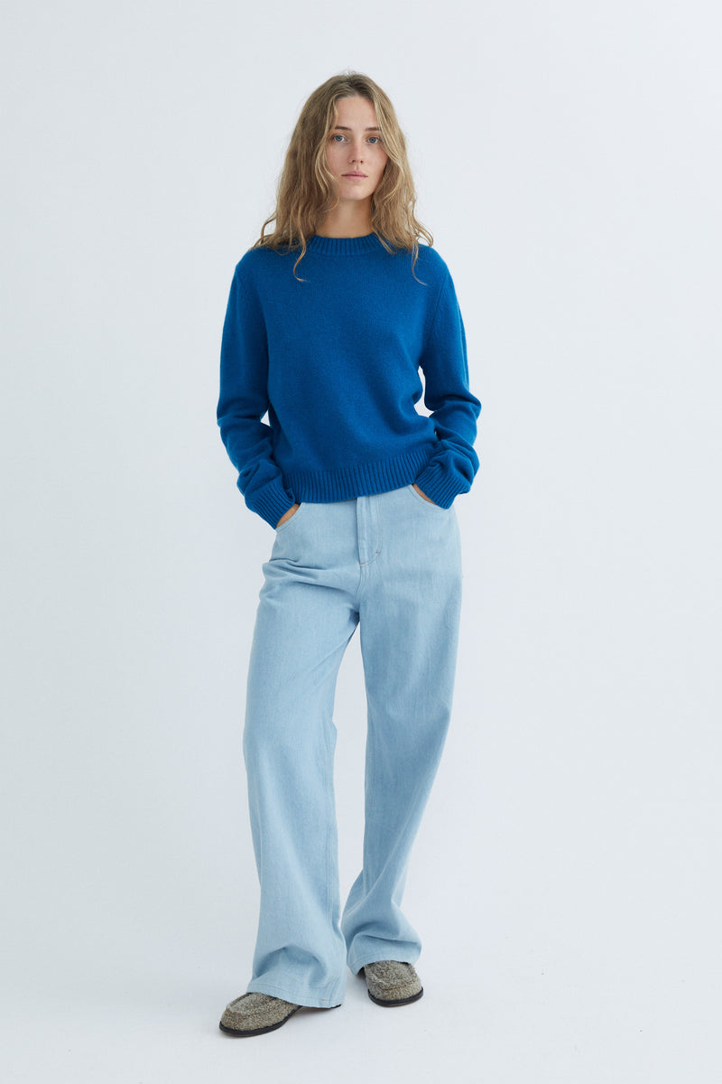 Cleo Shirt - 100% Cashmere - Blue