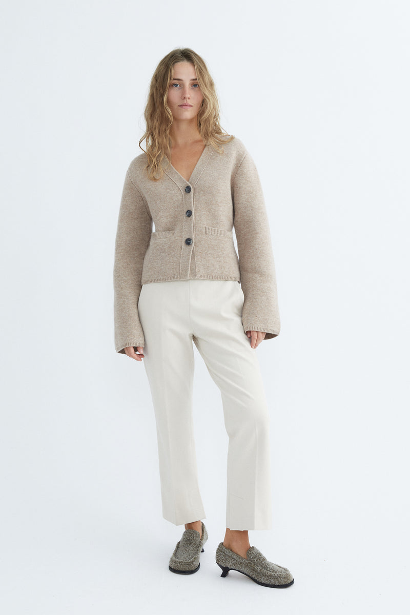 Greta Cardigan - 100% Wool - Camel